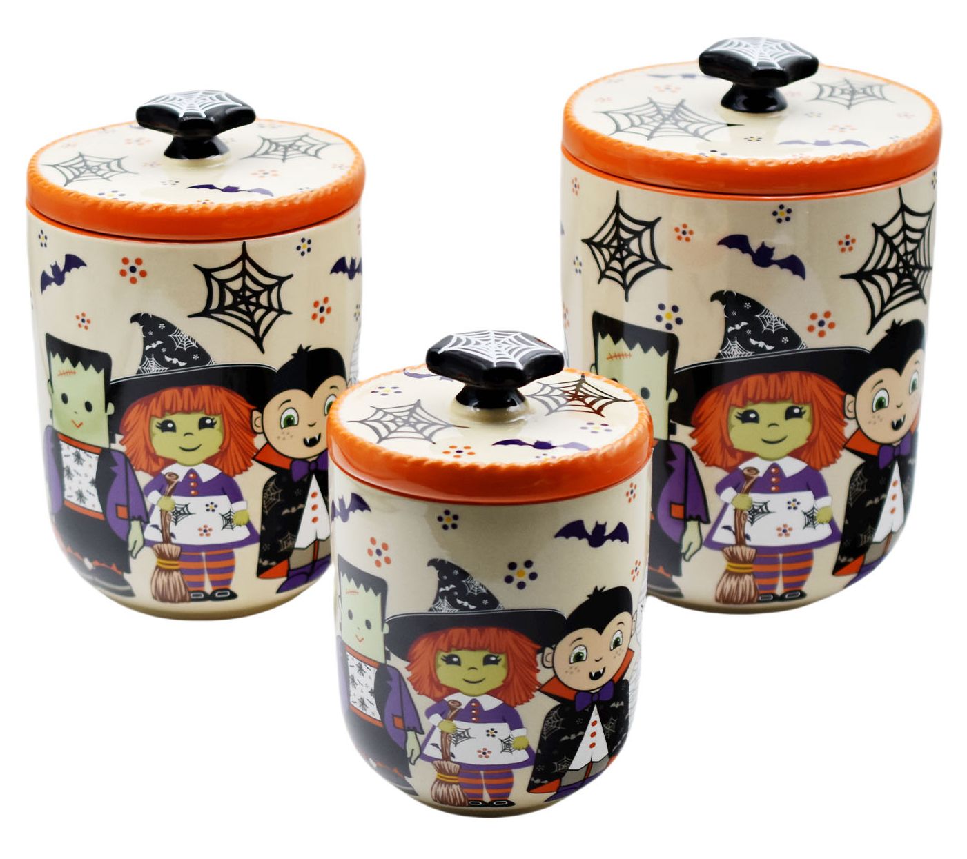 Temp-tations Seasonal Set of (3) Lidded Canisters