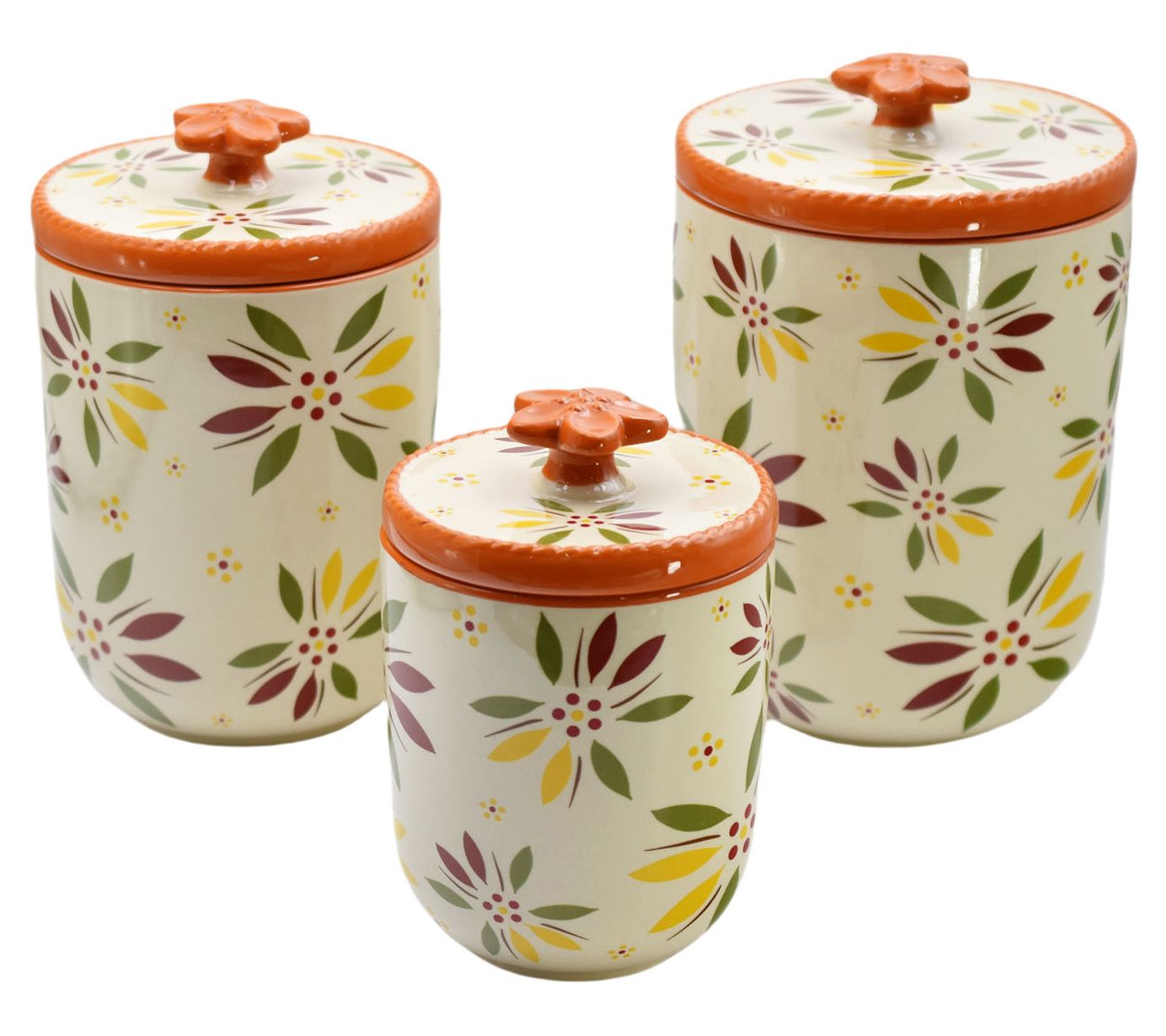 Temp-tations Seasonal Set of (3) Lidded Canisters