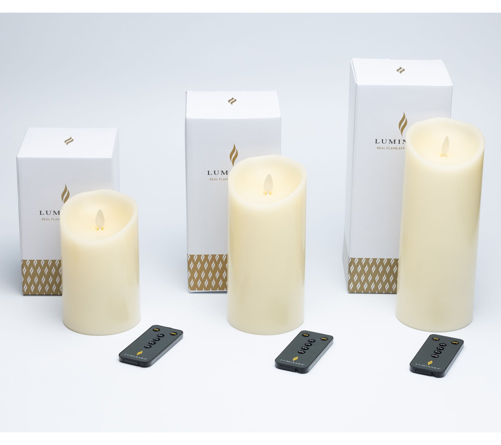 Luminara Set of (3) 4.5", 6.5" & 8.5" Flameless Candle Garden
