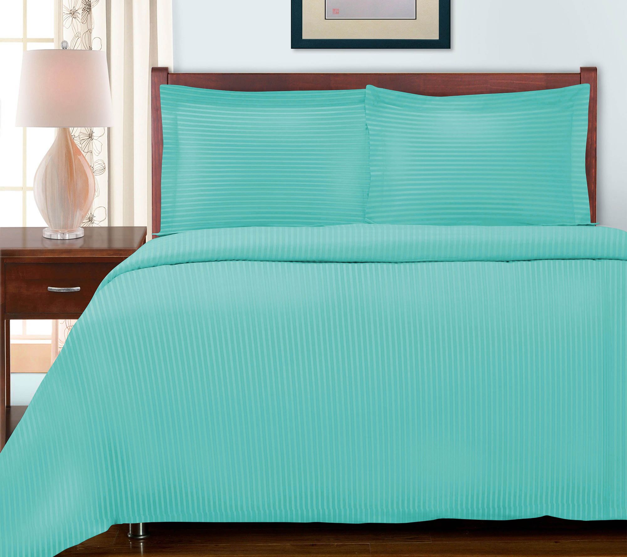 Superior 600TC Egyptian Cotton Stripe Duvet Covers, Full/Quee