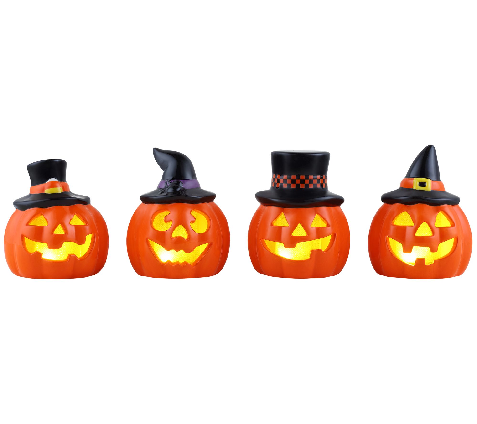 Mr. Halloween Ceramic Pumpkin Mini Set of 4