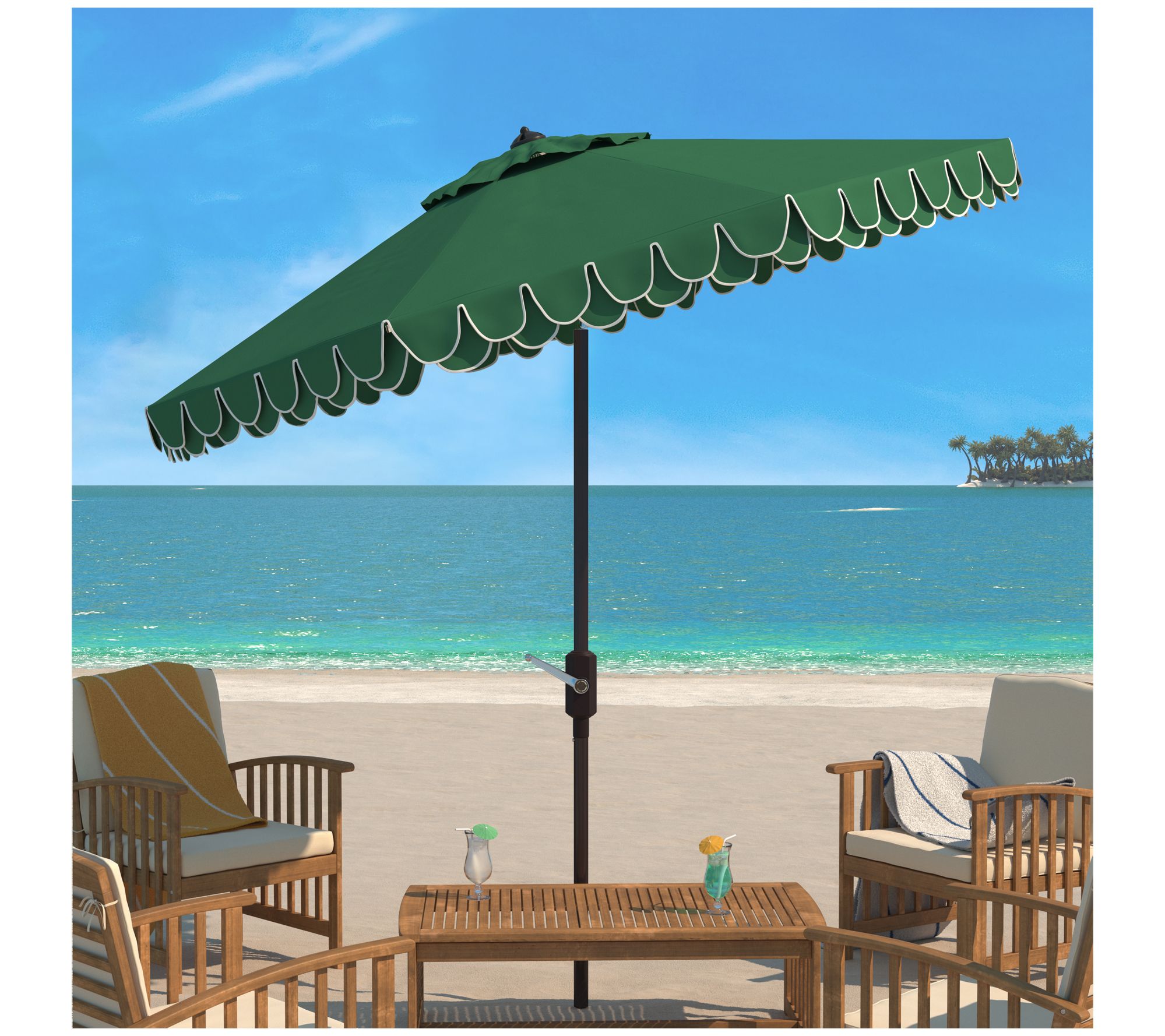 Safavieh Elegant Valance 9' Umbrella