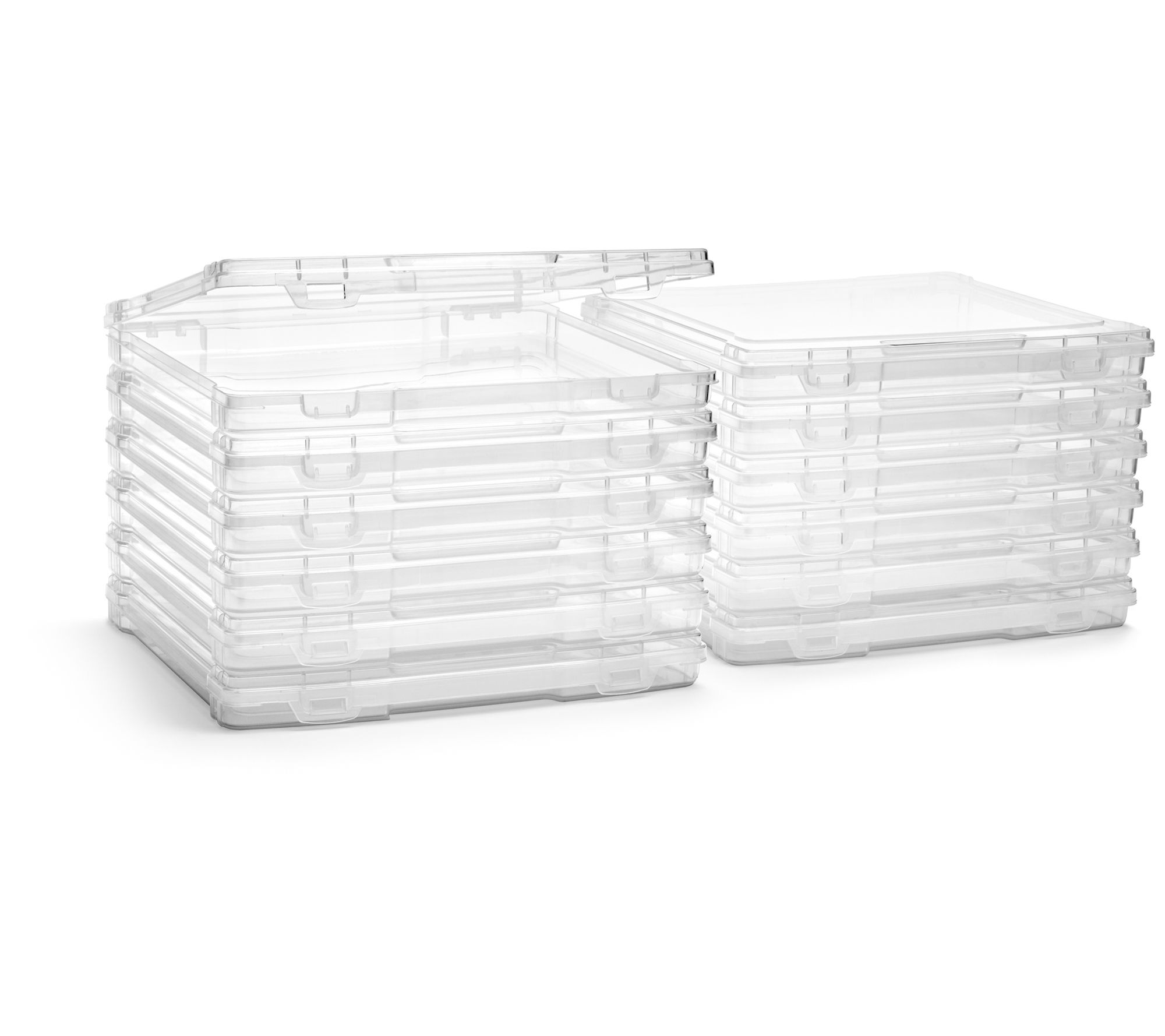 Sorbus Set of 12 Thin Clear Project Case Fits 12"x12"