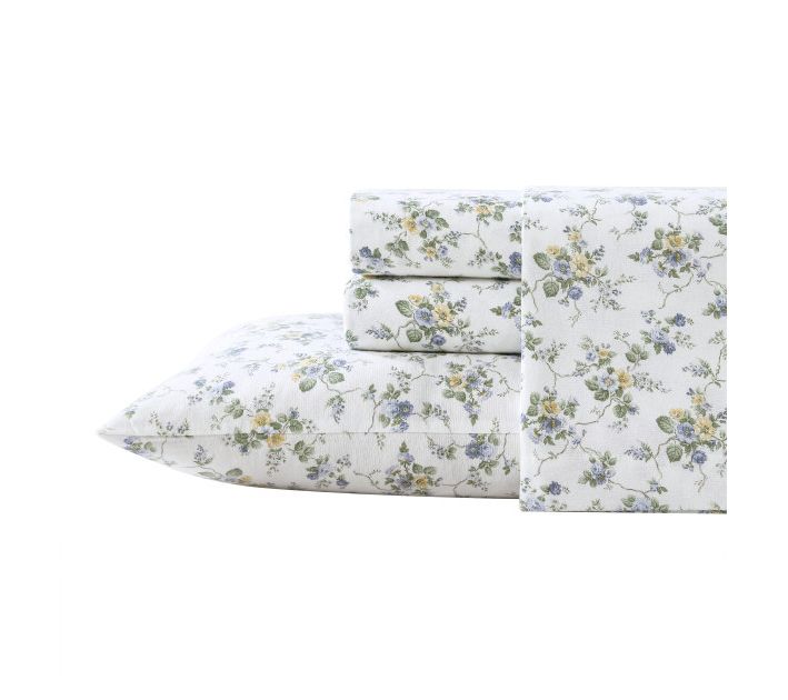 Laura Ashley Le Fleur Blue Full Sheet Set
