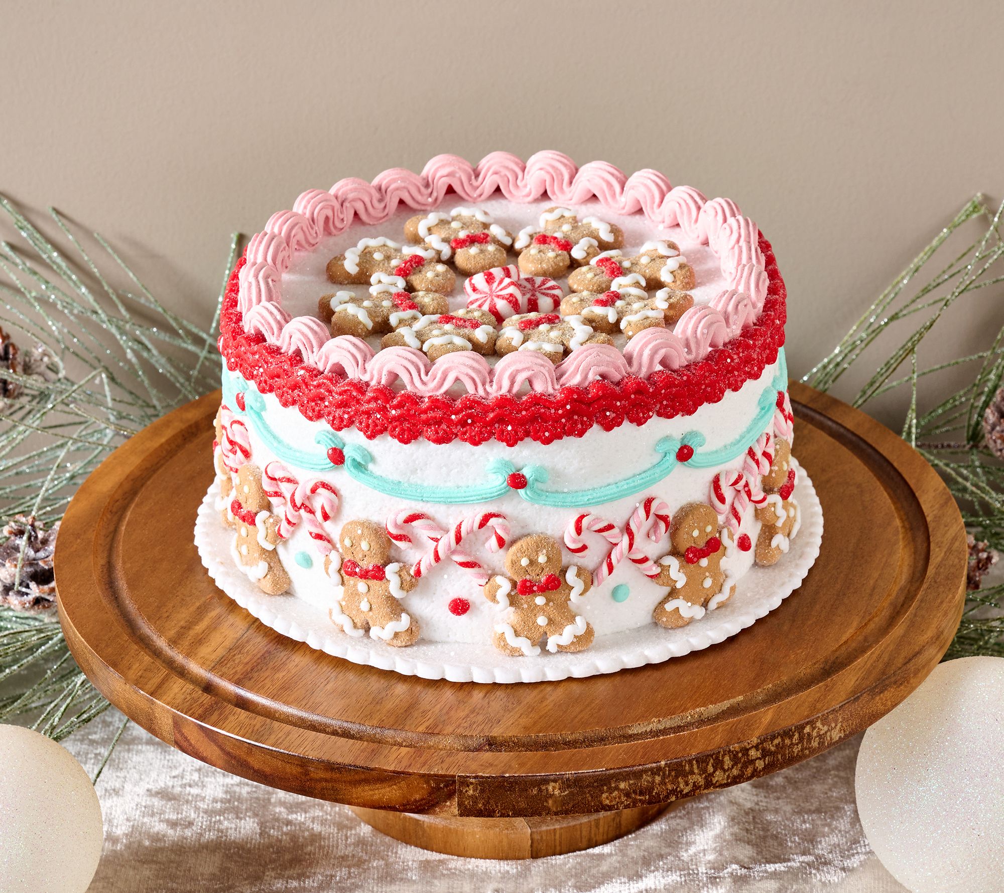 "As Is" Bakers Delight 8" Gingerbread and Candy Cake by Valerie - QVC.com