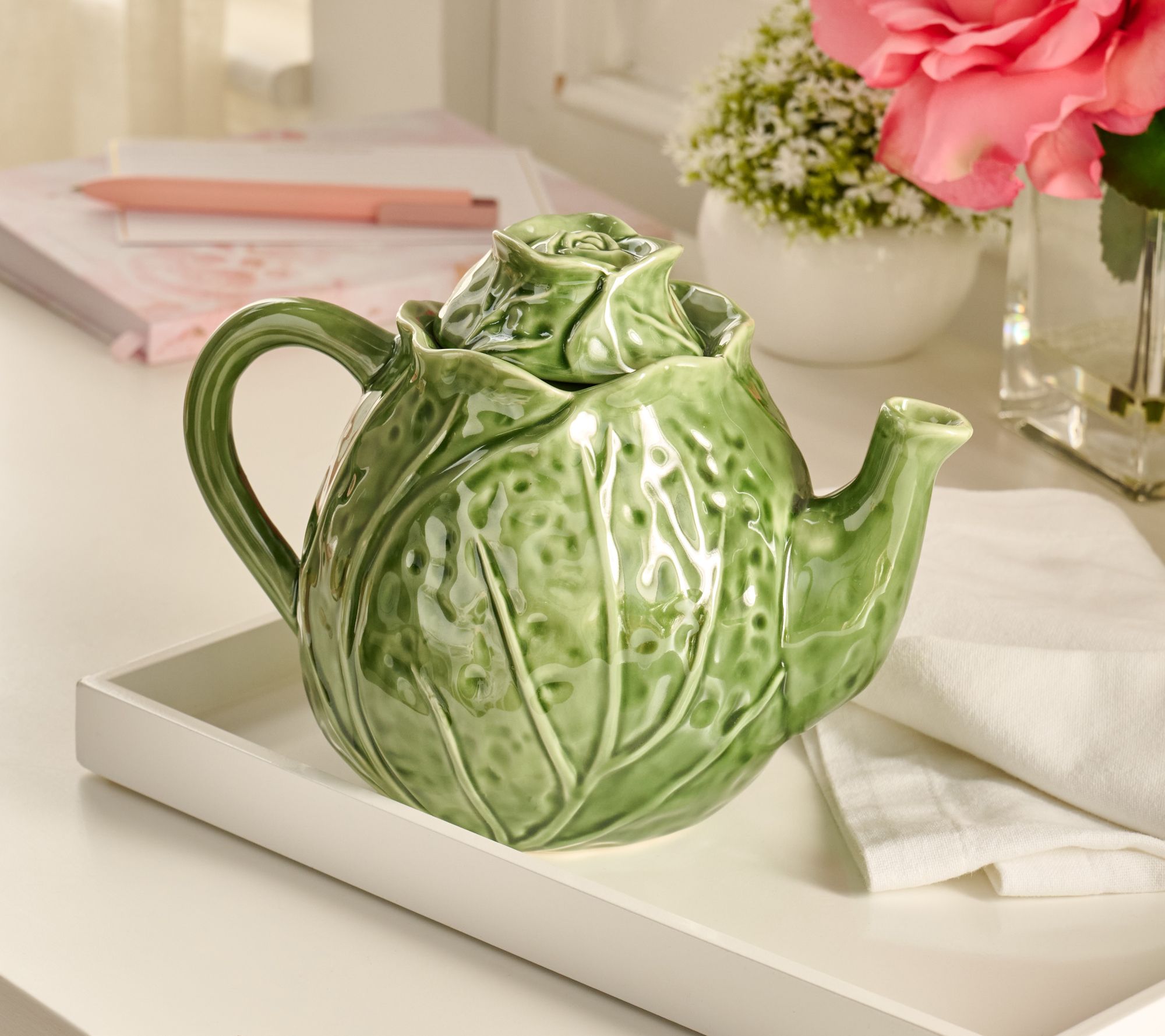 Cozy Cottage by Liz Marie Cabbage Teapot