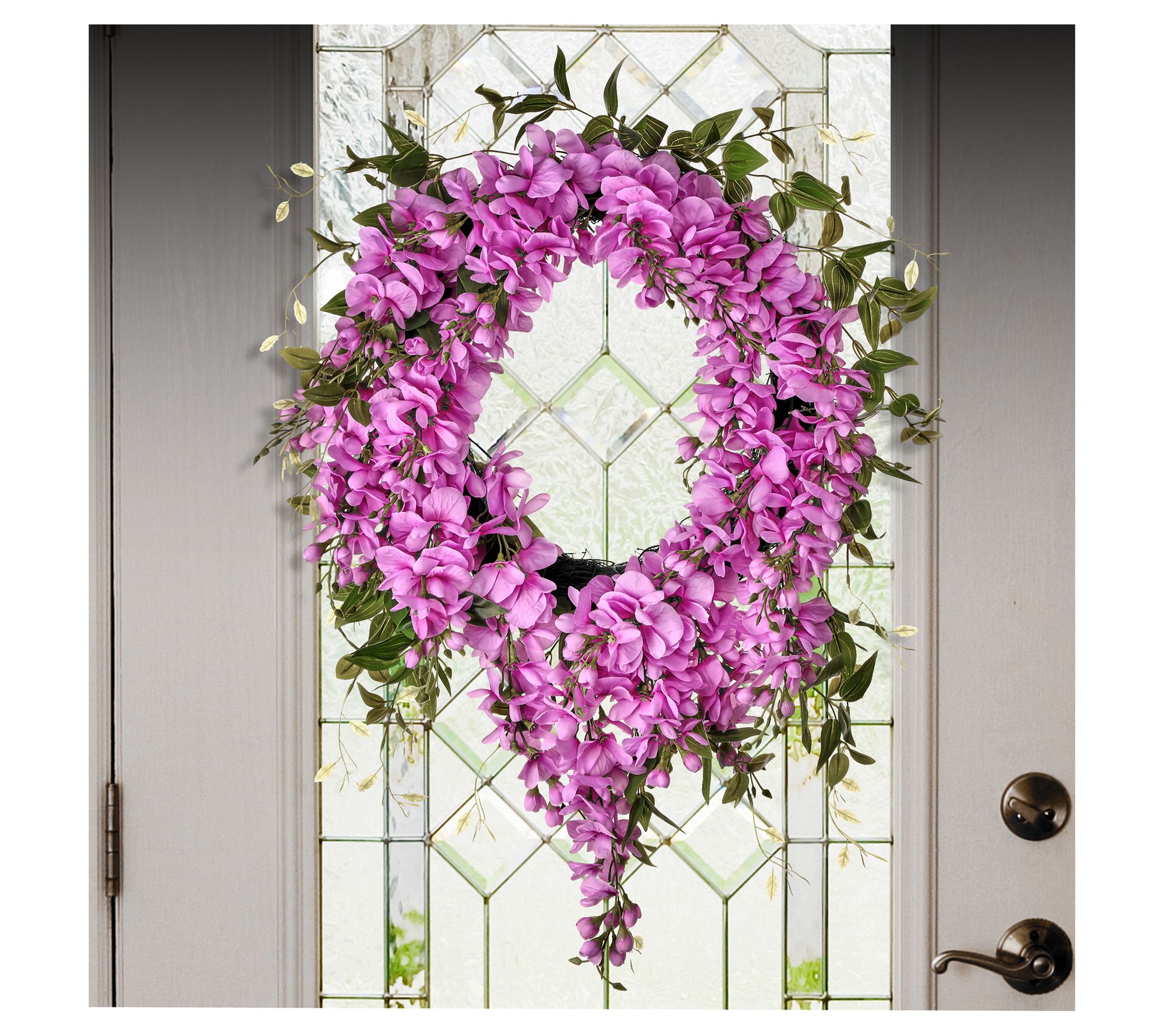 26" Natural Touch Tradescantia Wreath by Valerie