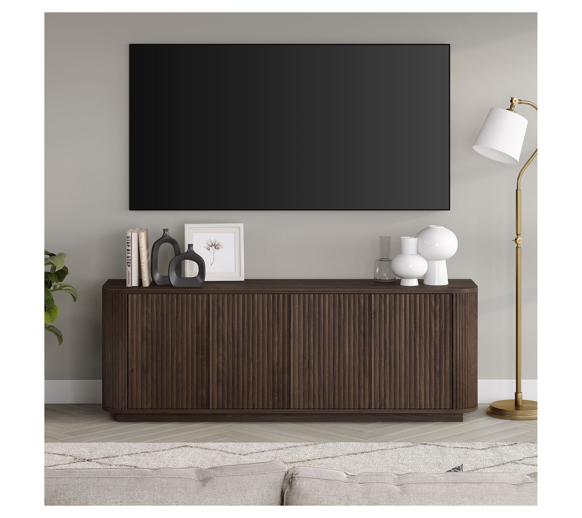 Hudson&Canal Canton Rectangular TV Stand for TV's up to 75"