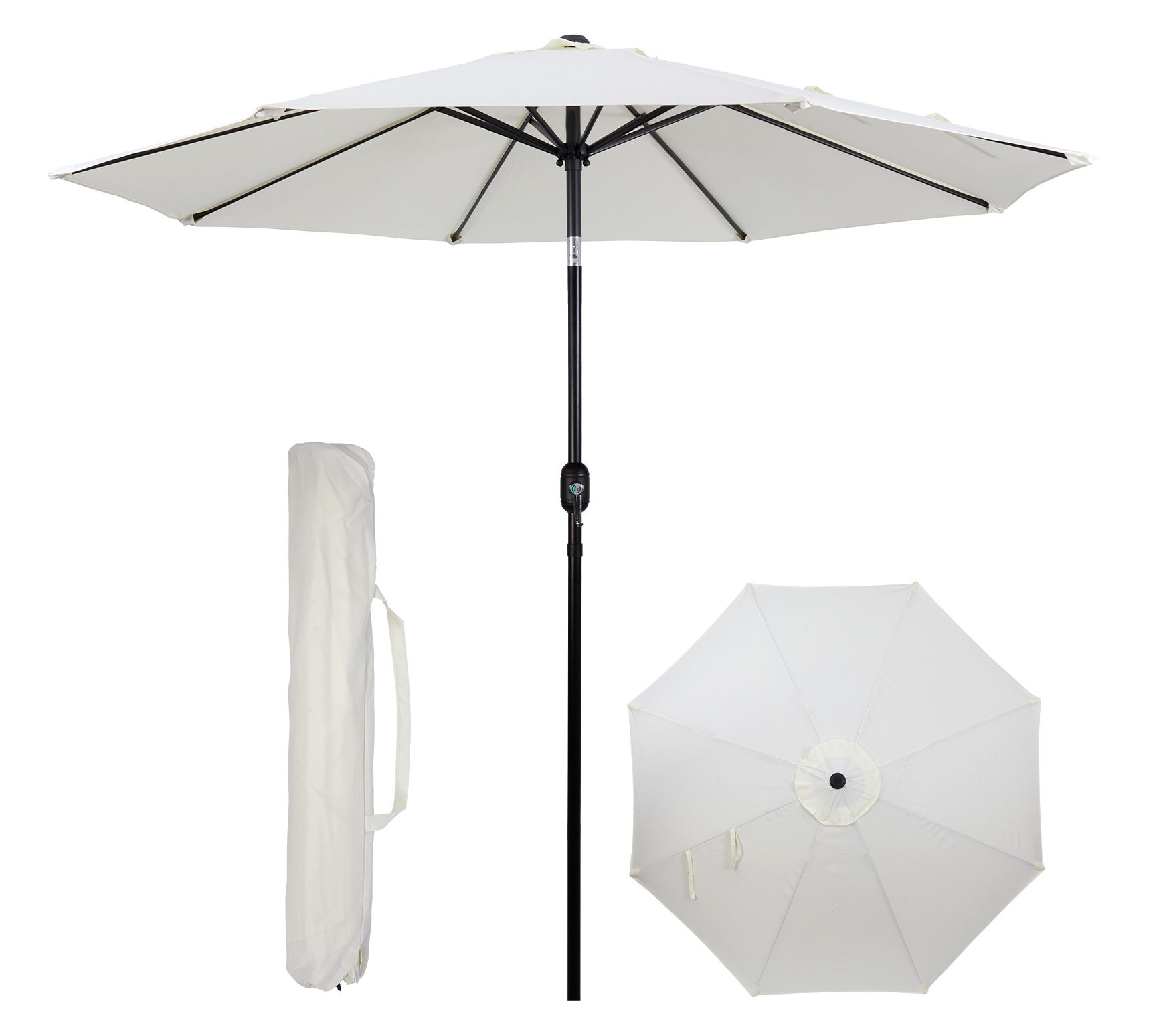 Backyard Expressions 9 Ft Patio Umbrella with Push Button Tilt