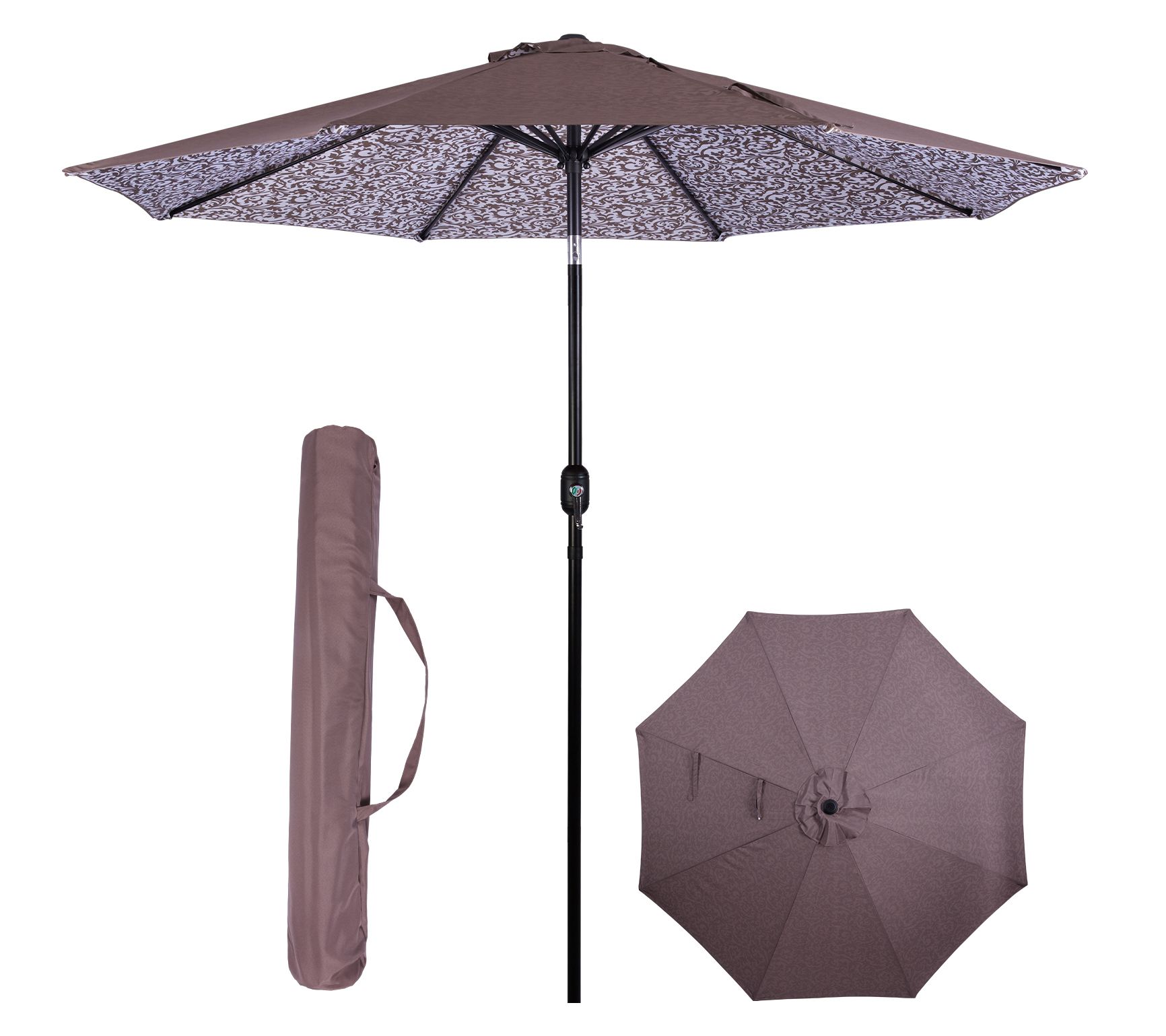 Backyard Expressions 9 Ft Patio Umbrella with Push Button Tilt