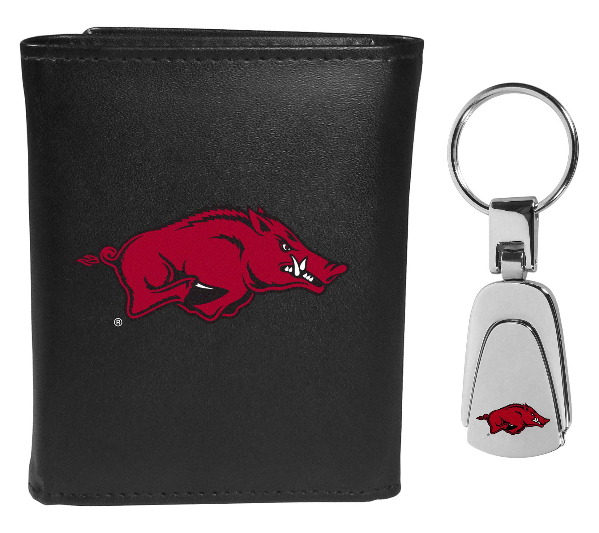 Siskiyou Sports NCAA College Tri-fold Wallet &teel Key Chain