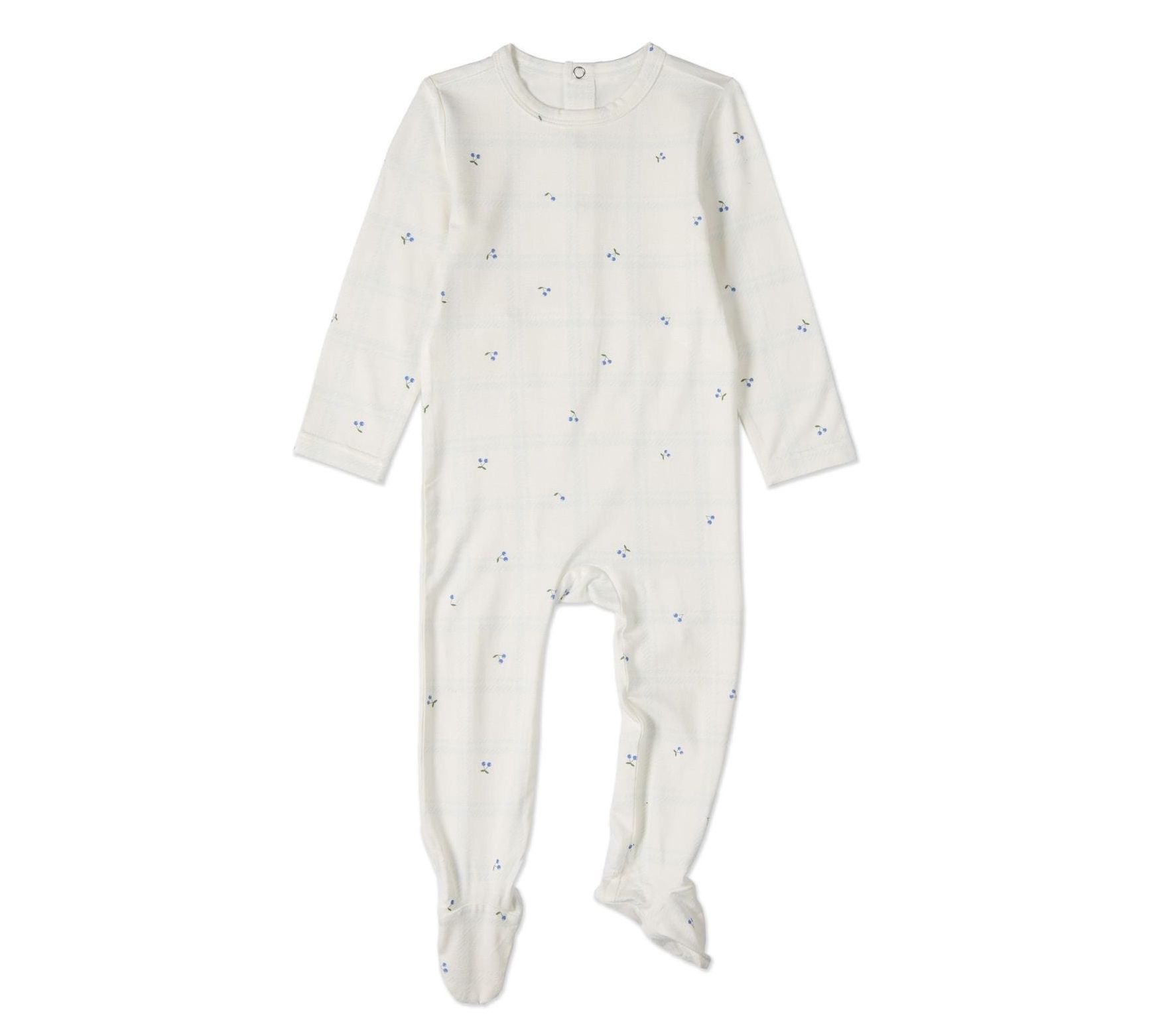MiniMoi Baby Berry Sweet Modal Blend Pretty Plaid Footie