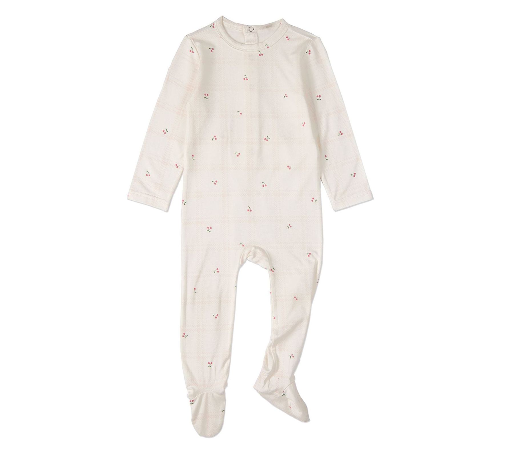 MiniMoi Baby Berry Sweet Modal Blend Pretty Plaid Footie