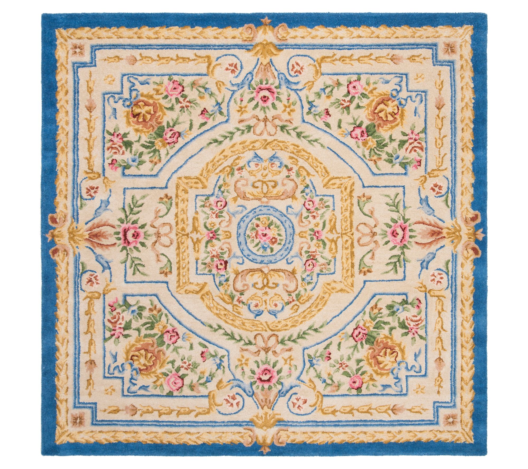 Safavieh Savonnerie Palais Fleur Wool 6' x 6' Square Rug