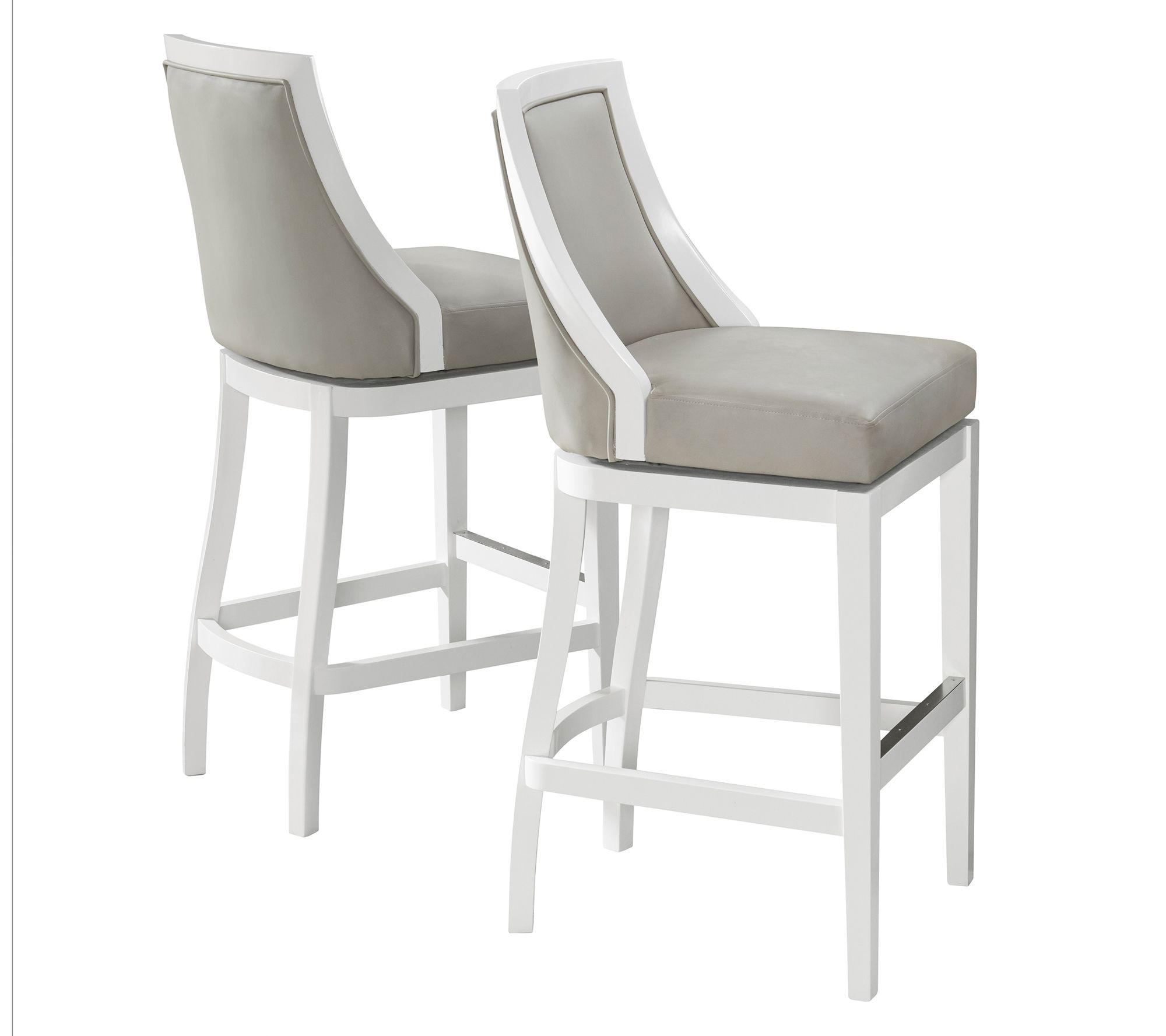 Alaterre Furniture Set of 2 Ellie Bar Height Stool Swivel Seat