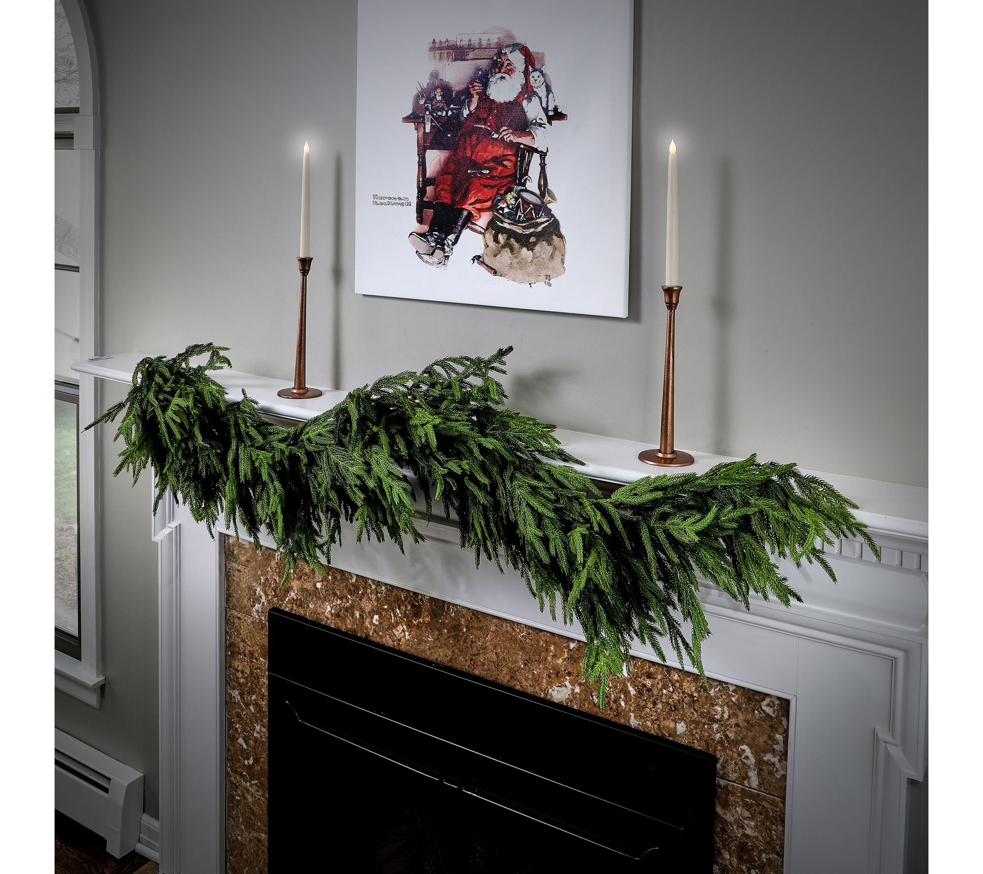 72"x16" Natural Touch Norfolk Pine Garland by Valerie