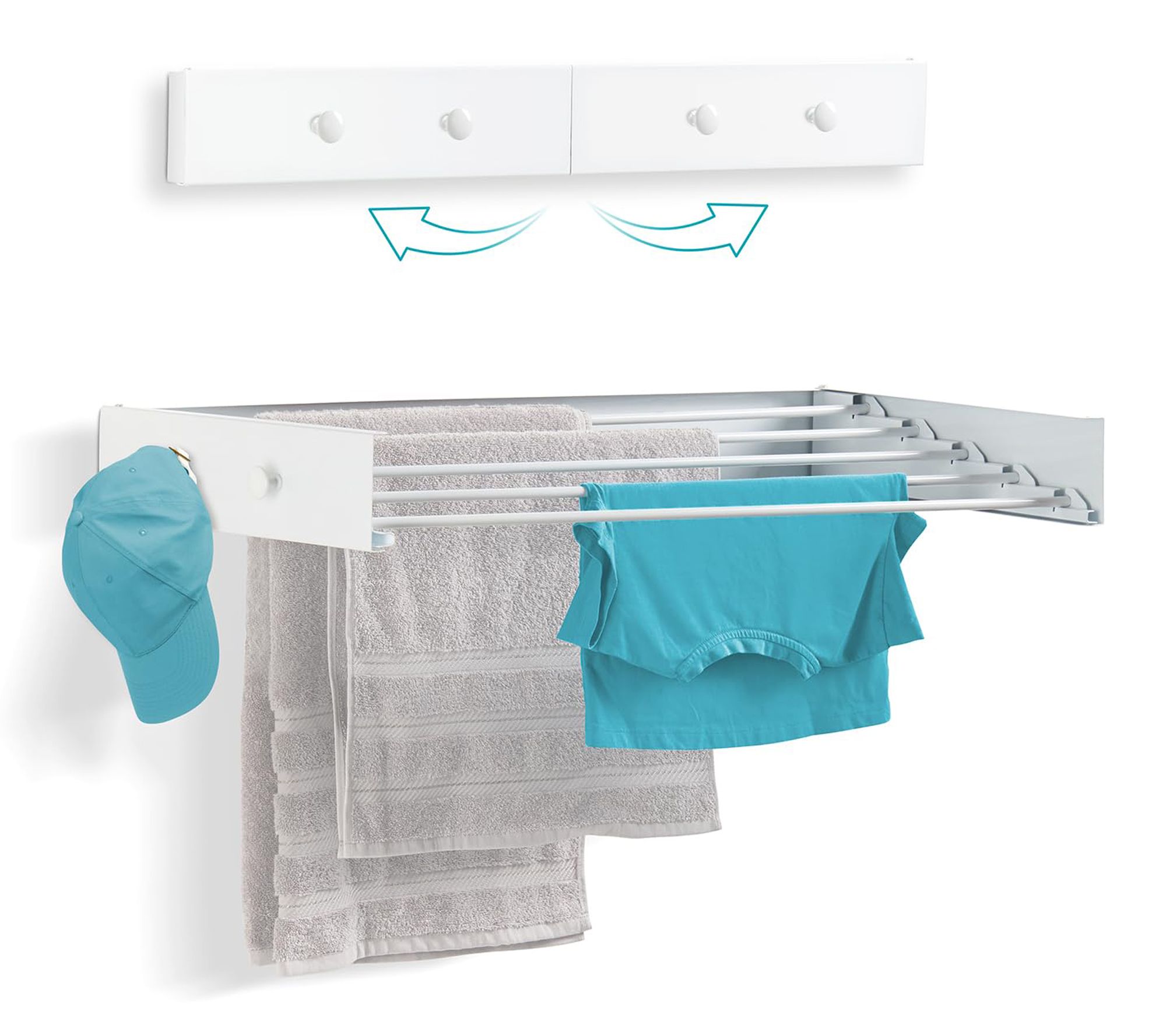 Ivation Retractable 32in Wall Mounted Clothes Drying Rack