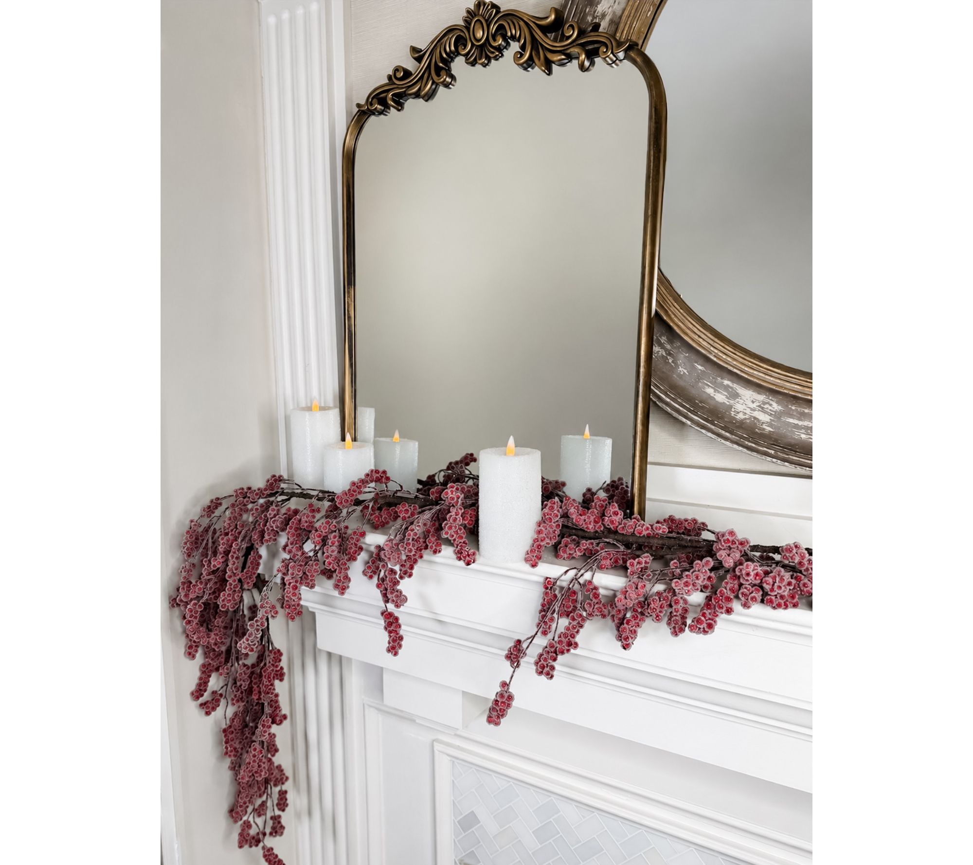 Simply Stunning 60" Twisted Iced Berry Garland by Janine Graff
