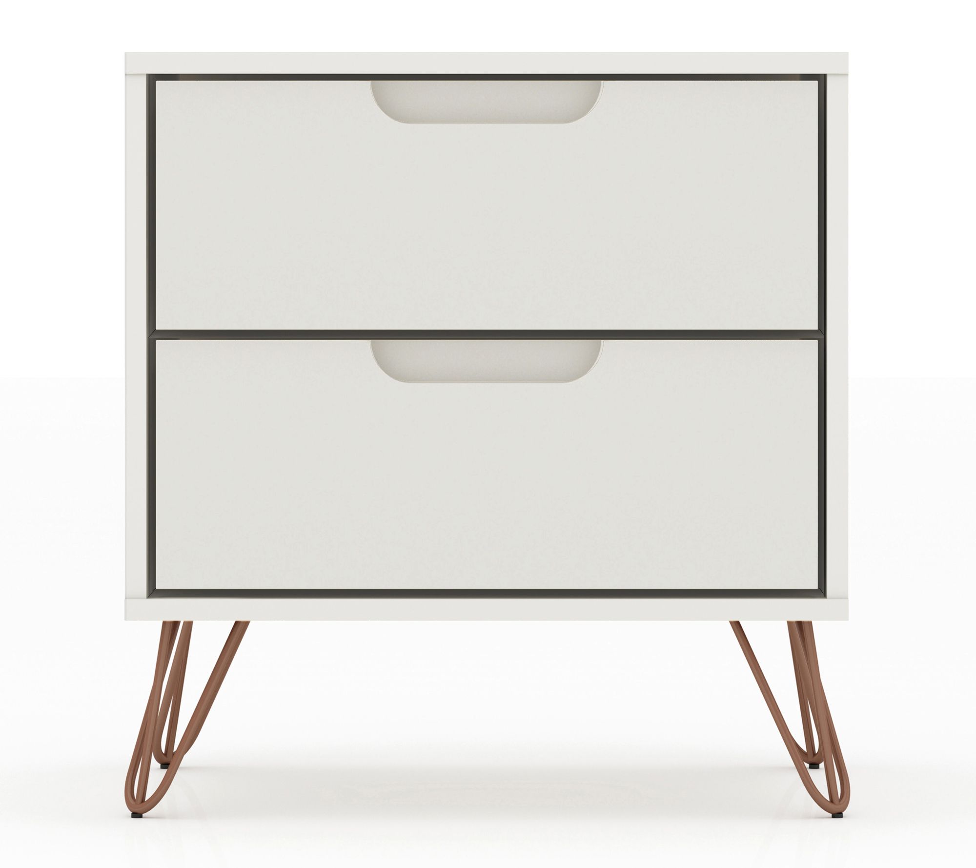 Manhattan Comfort Rockefeller 20" Nightstand (2-Drawer)