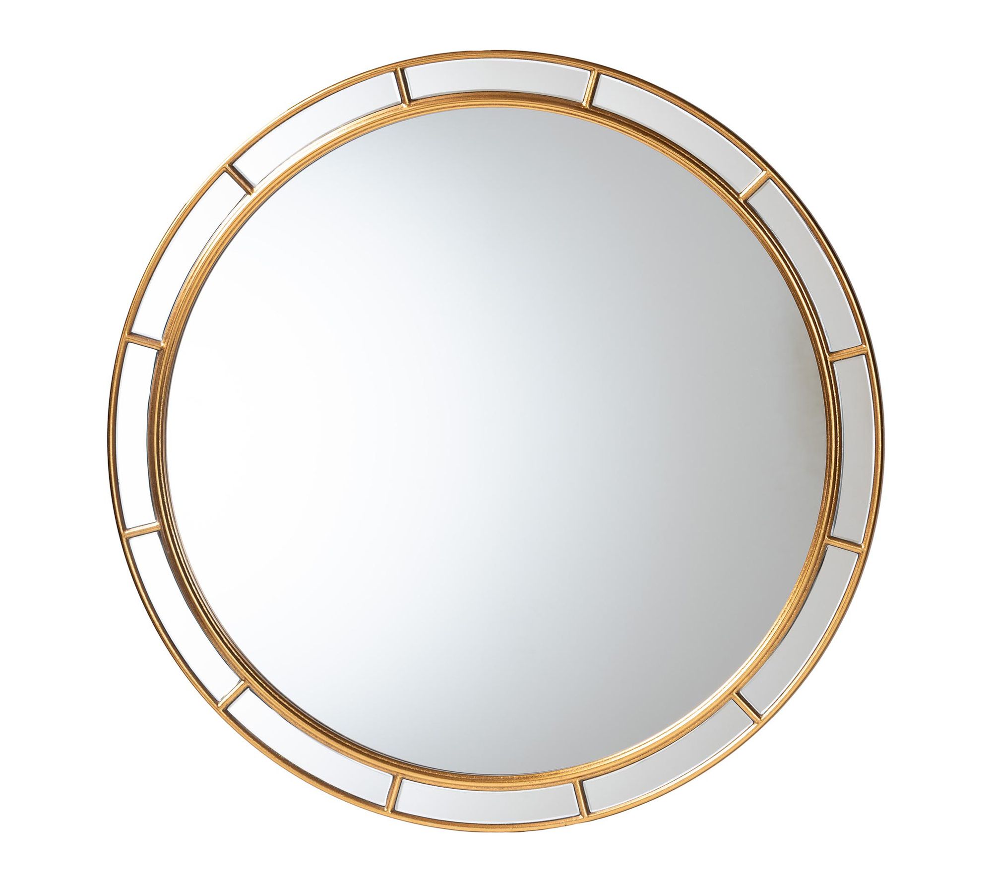 Baxton Studio Ulvi Antique Goldleaf Accent Mirror