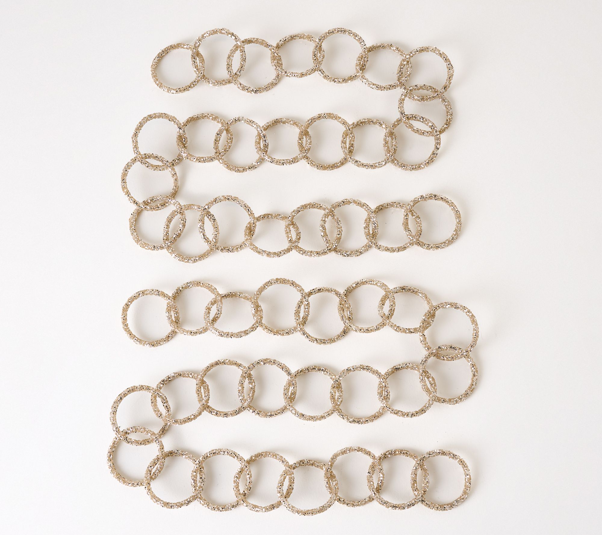 Set of 2 4' Decorative Sparkle Chain Garlands by Kim Gravel