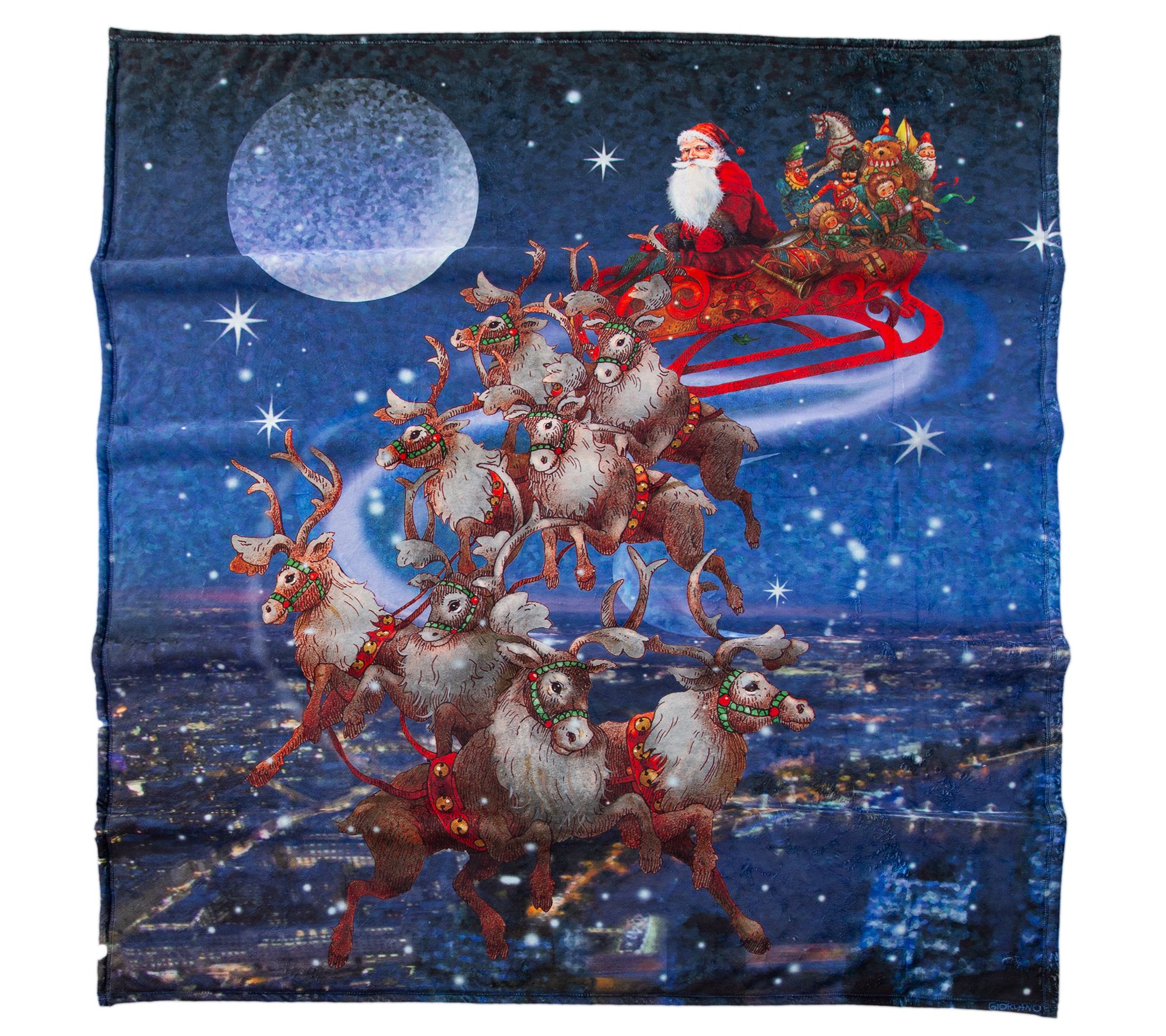 "As Is " Berkshire 60x70 Winter Scenes Giordano Throw