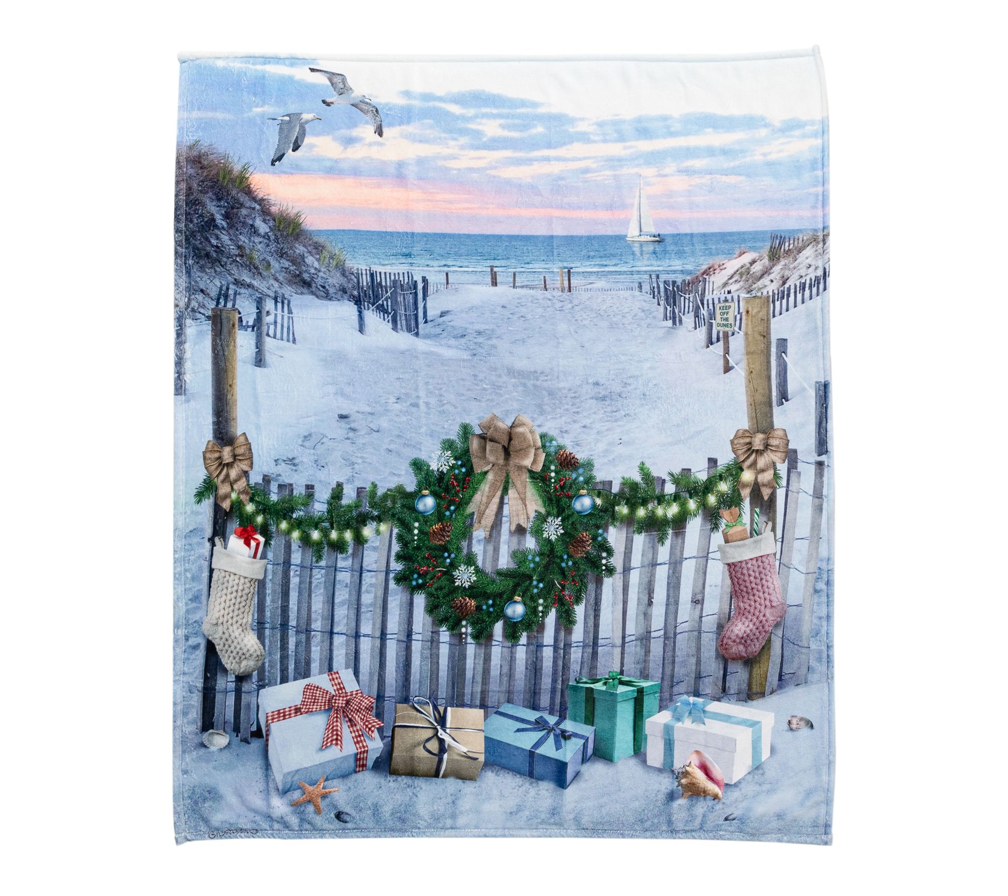 "As Is " Berkshire 60x70 Winter Scenes Giordano Throw