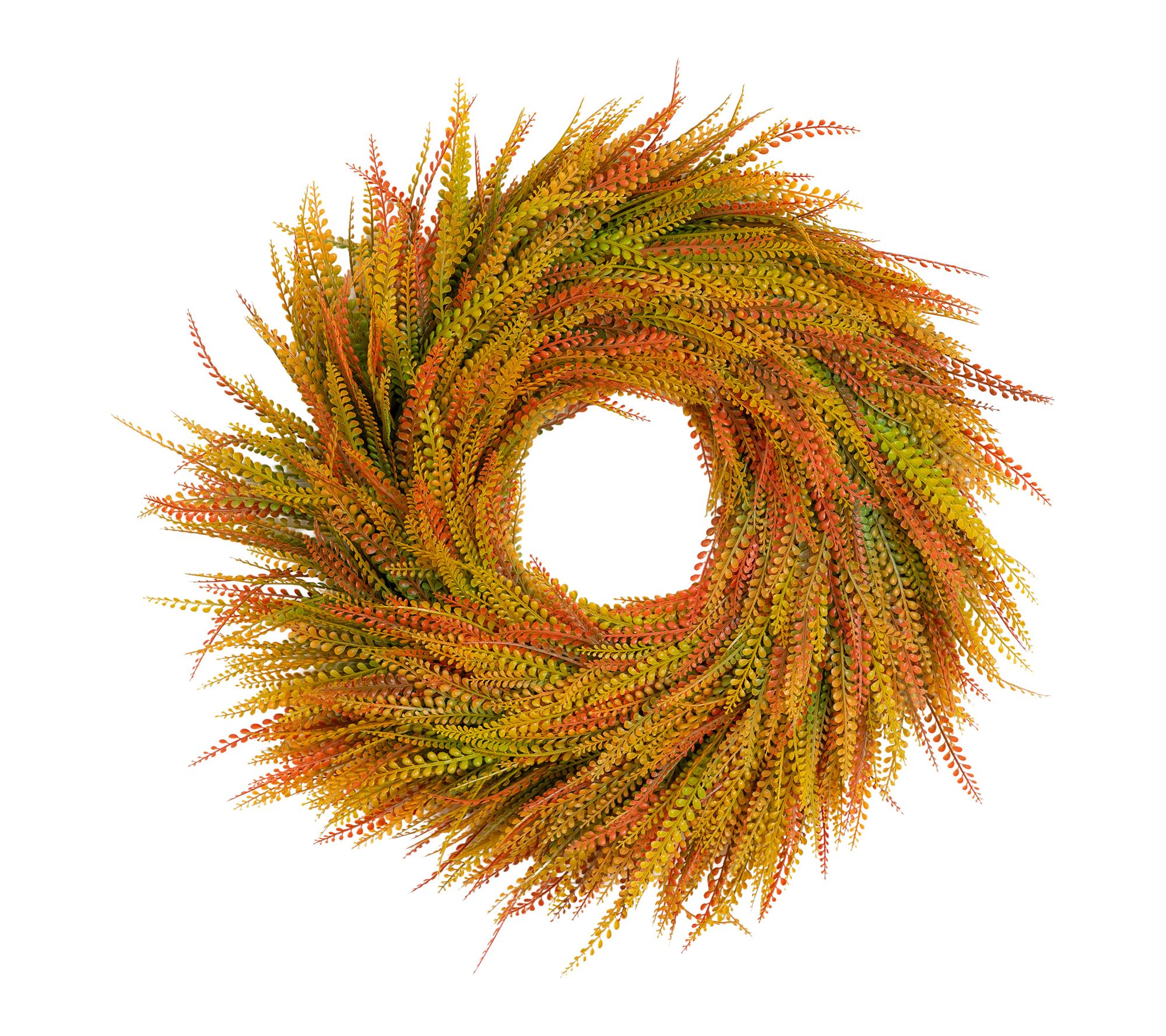 28â   UV Fall Wheat Grass Wreath by Nearly Natural