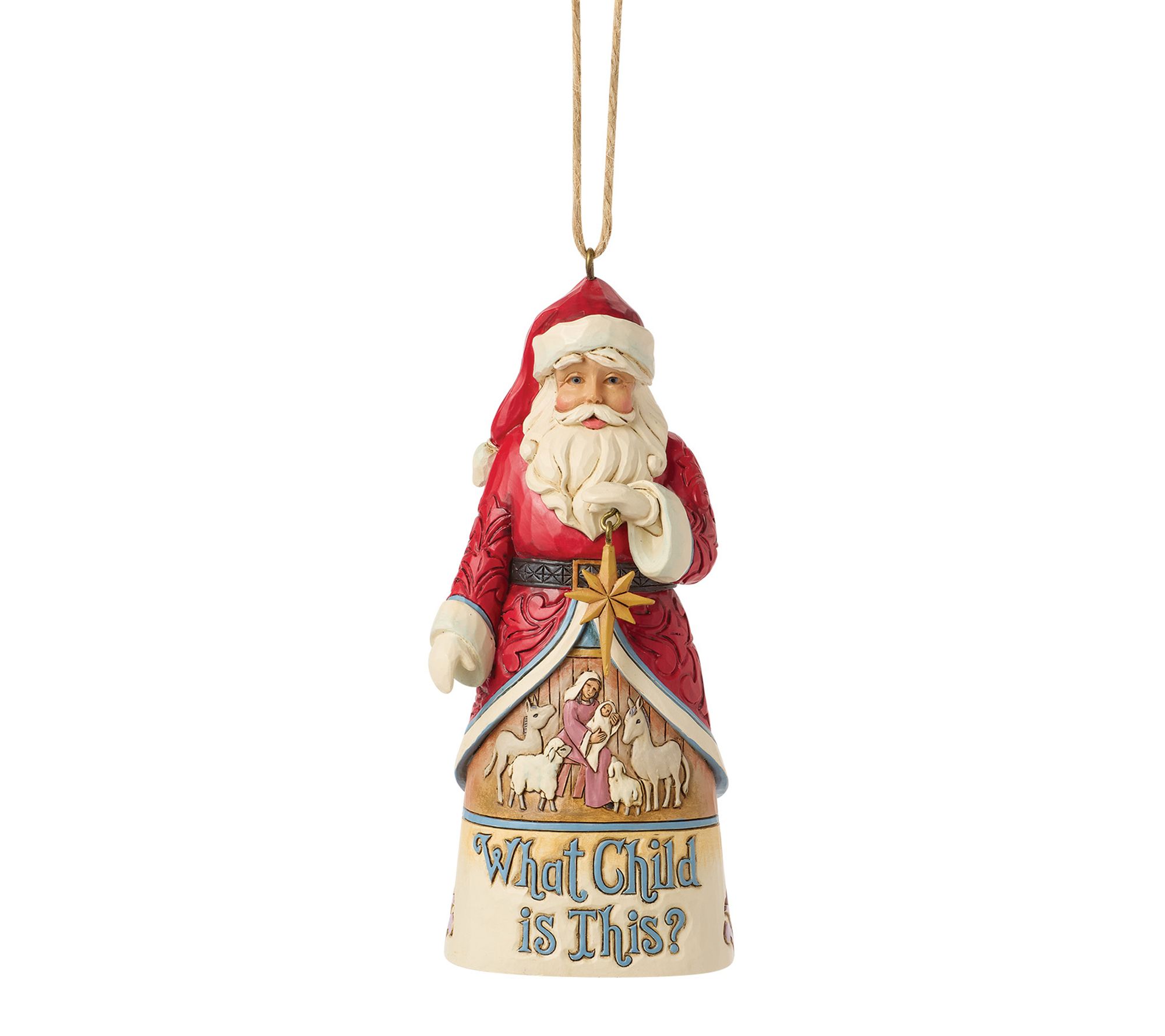 Jim Shore Heartwood Creek Santa What Child Is This Ornament