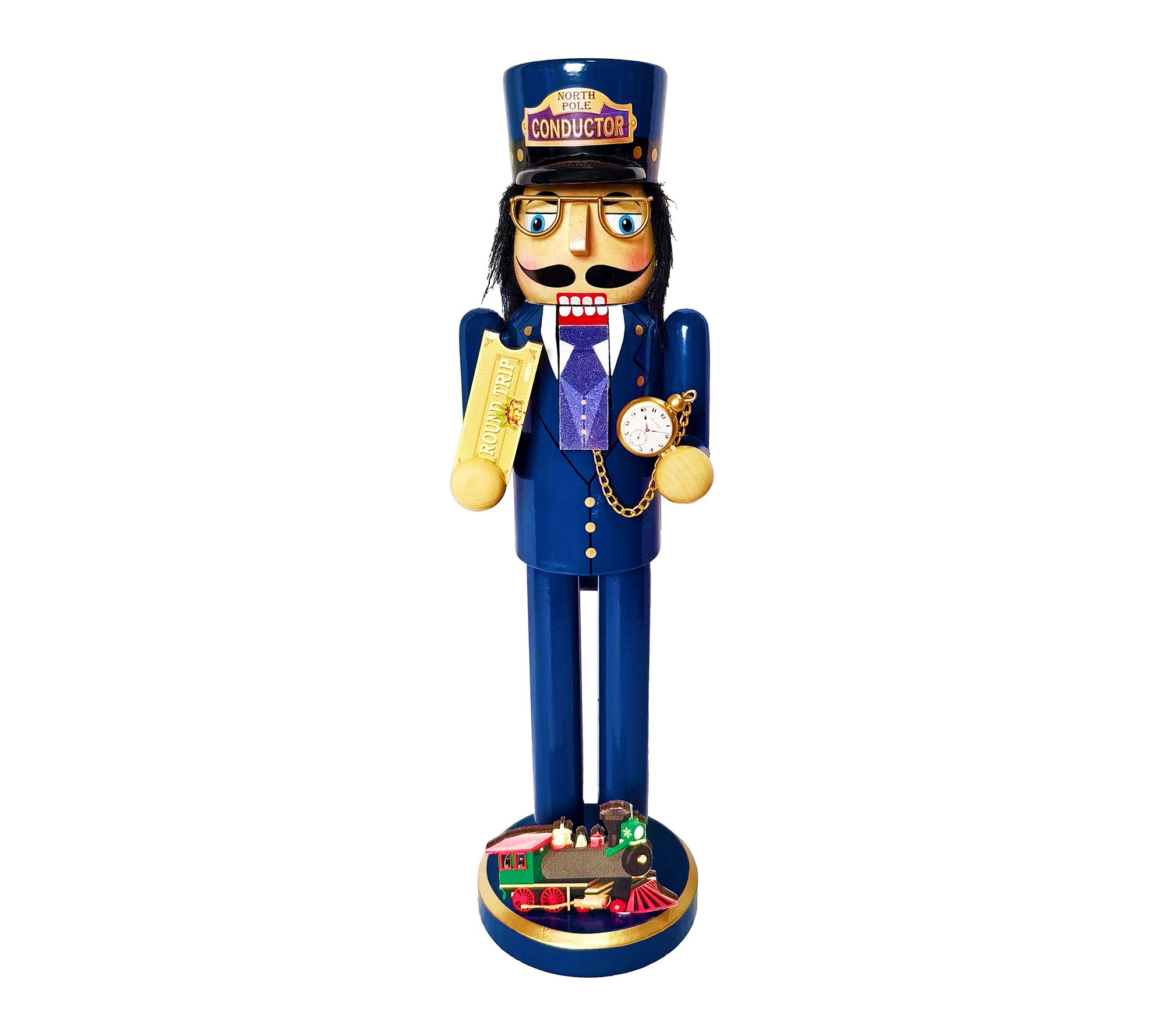 Santa's Workshop 14" North Pole Conductor Nutcracker