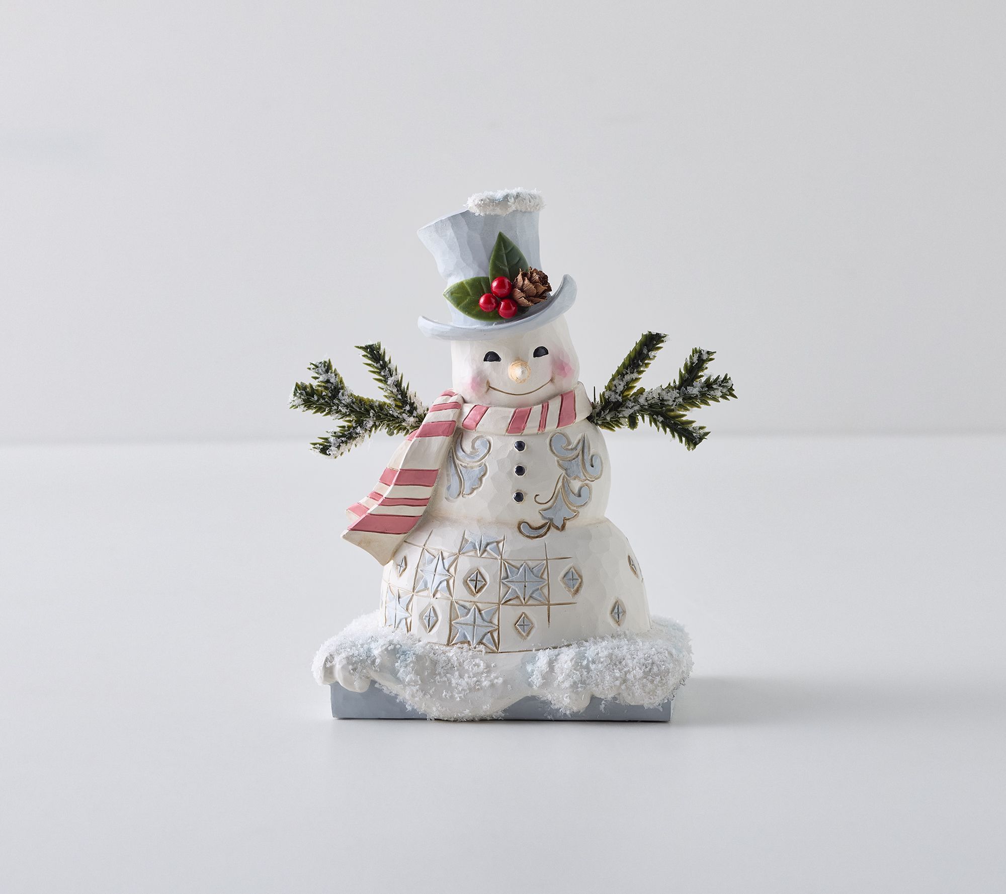 Jim Shore Heartwood Creek 6" Woodland Snowman with Snowy Hat