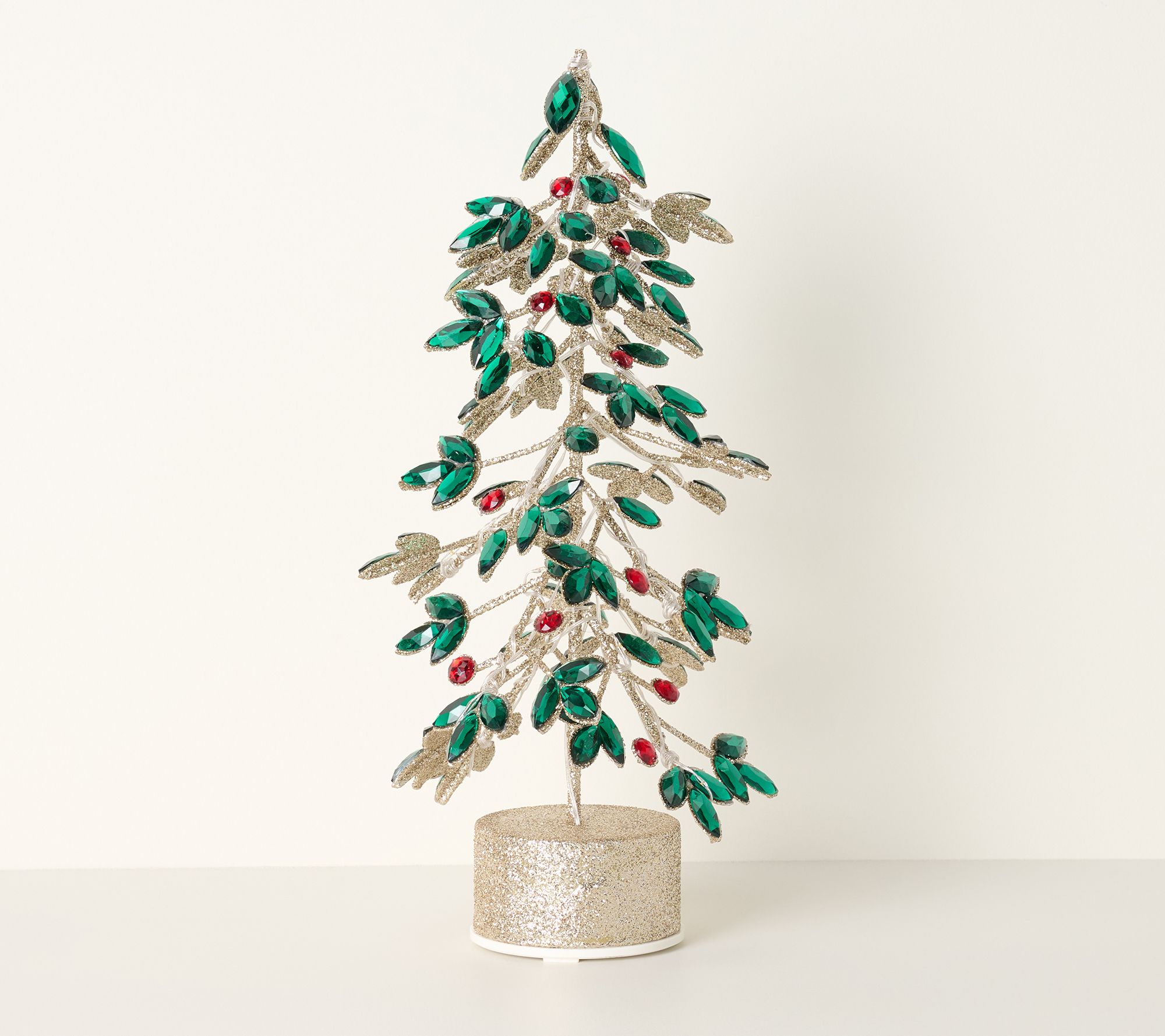 "As Is" 15" Rotating Illuminated Faceted Jewel Tree by Valerie