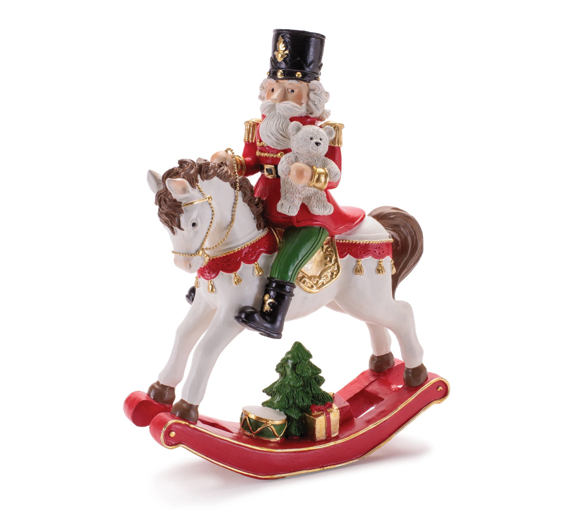 Melrose Nutcracker on Rocking Horse Figurine 9.25"H