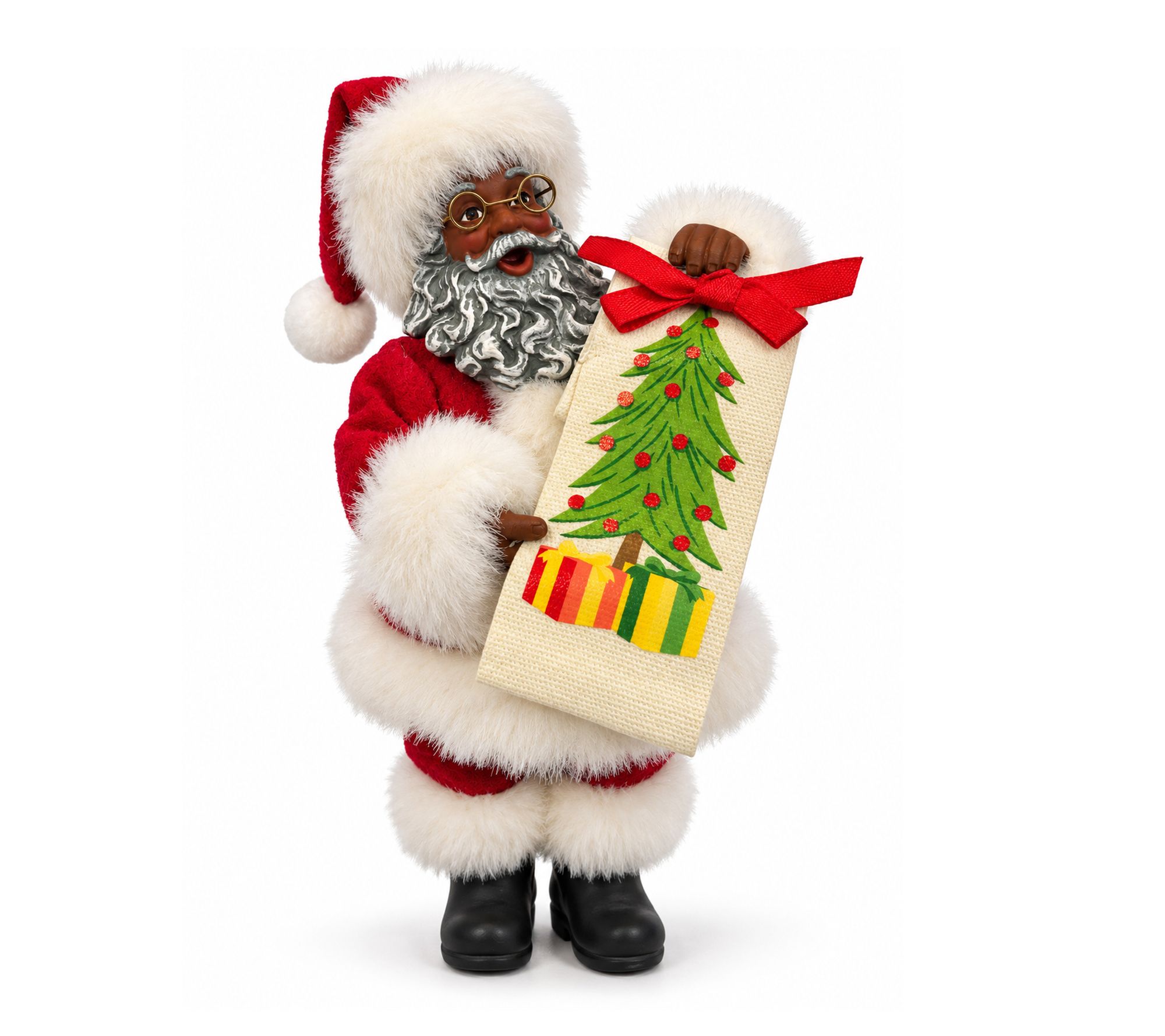 RC Home Decor -6" African American Santa Ornament