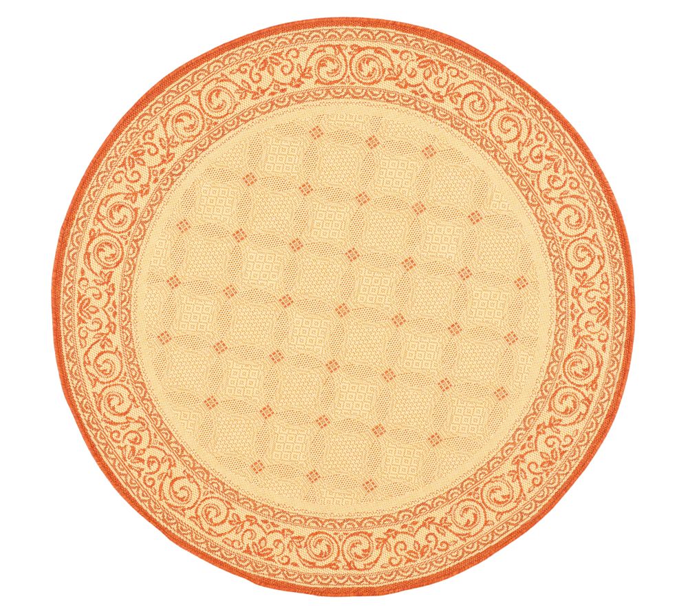 Safavieh Courtyard Lattice Flower 6' 7" Rug Round