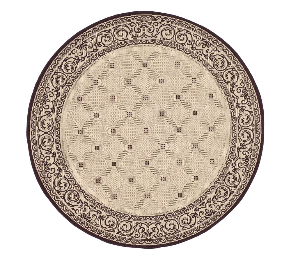 Safavieh Courtyard Lattice Flower 6' 7" Rug Round