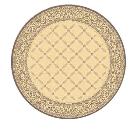 Safavieh Courtyard Lattice Flower 6' 7" Rug Rou nd