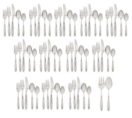 Lenox Medford 62 Piece Flatware Set 18/10 Stainless Service for 12 New 