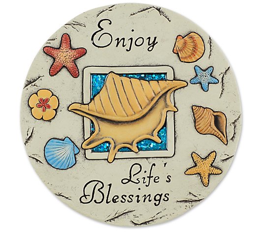 Zingz & Thingz Enjoy Life's Blessings Cement Stepping Stone