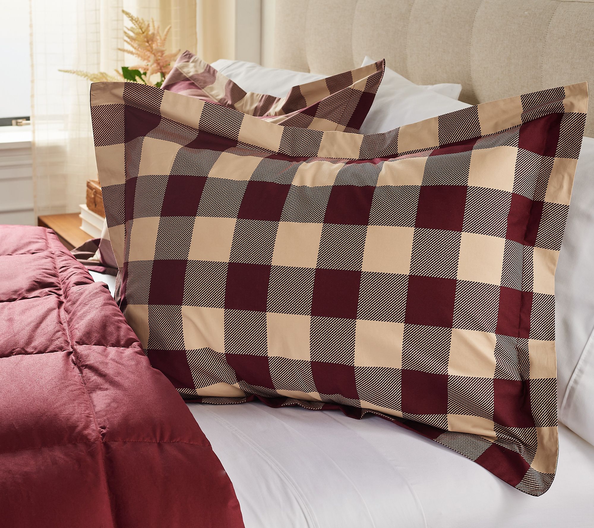 Northern Nights Set of 2 Grant Plaid Bed Pillow Shams King