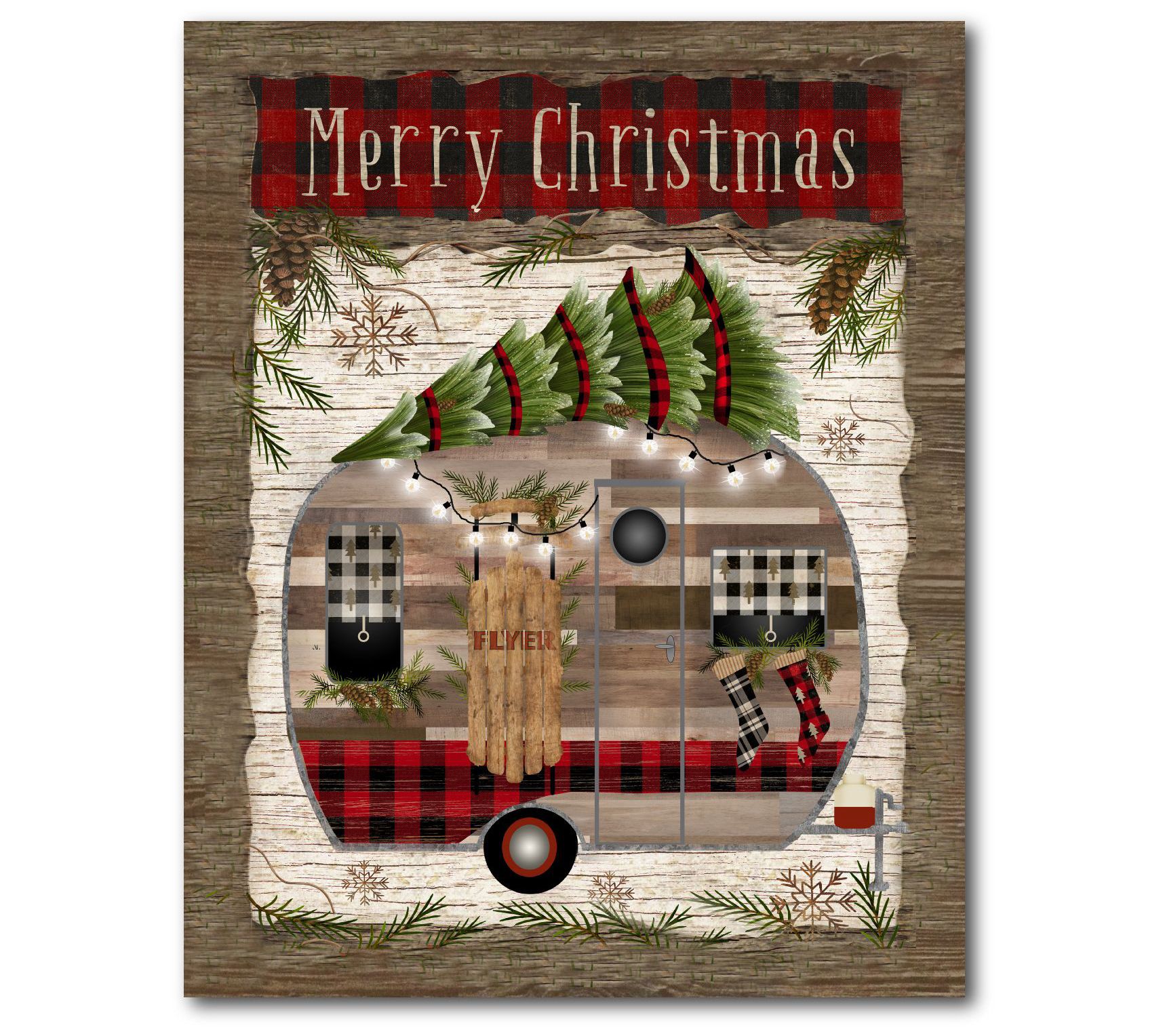 Courtside Market Buffalo Check Camper  12x18 Ca nvas