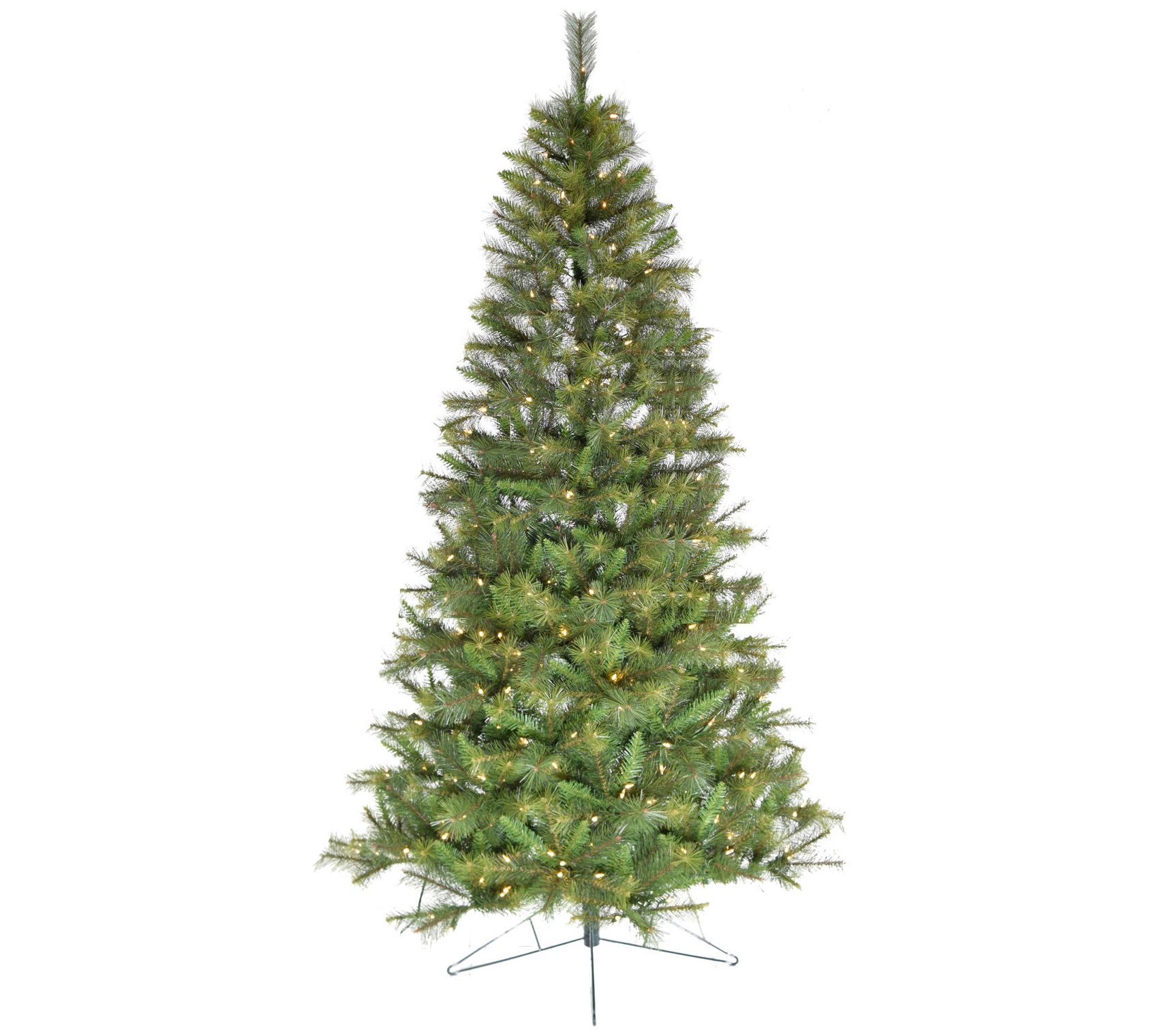 Fraser Hill Farm 7.5-ft. Half Tree with Warm Wh te LED Lightin