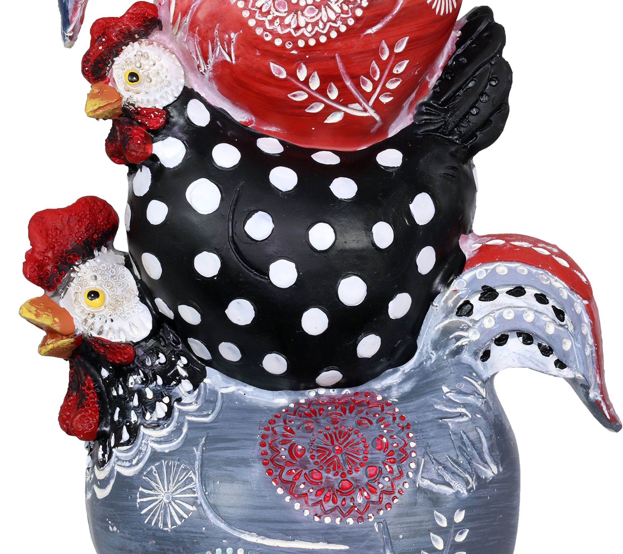 Exhart Stacked Farmhouse Chickens Statue