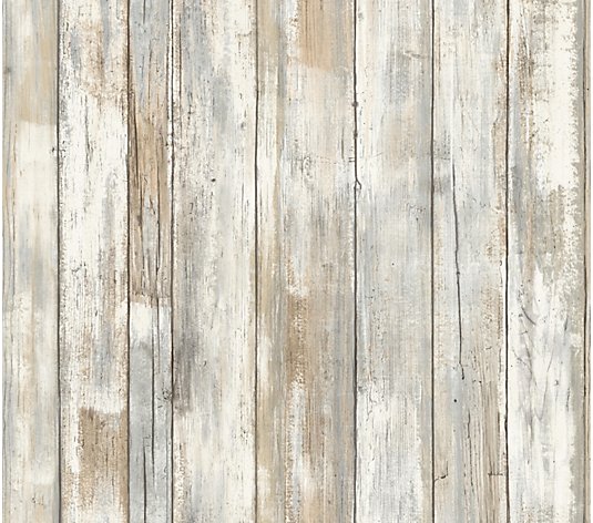RoomMates Distressed Wood Peel & Stick Wall Decor
