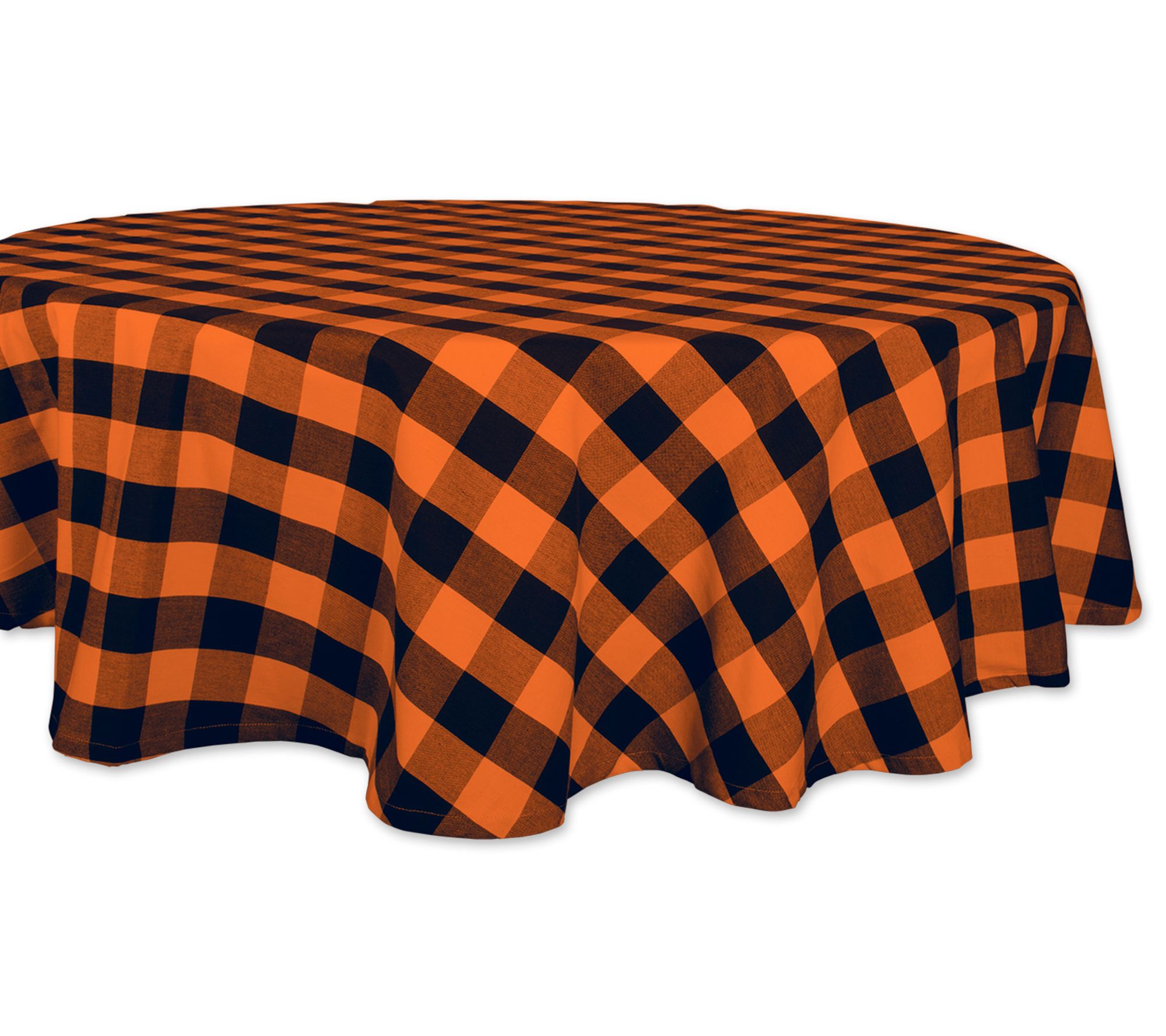 Design Imports Buffalo Check Tablecloth 70" Round