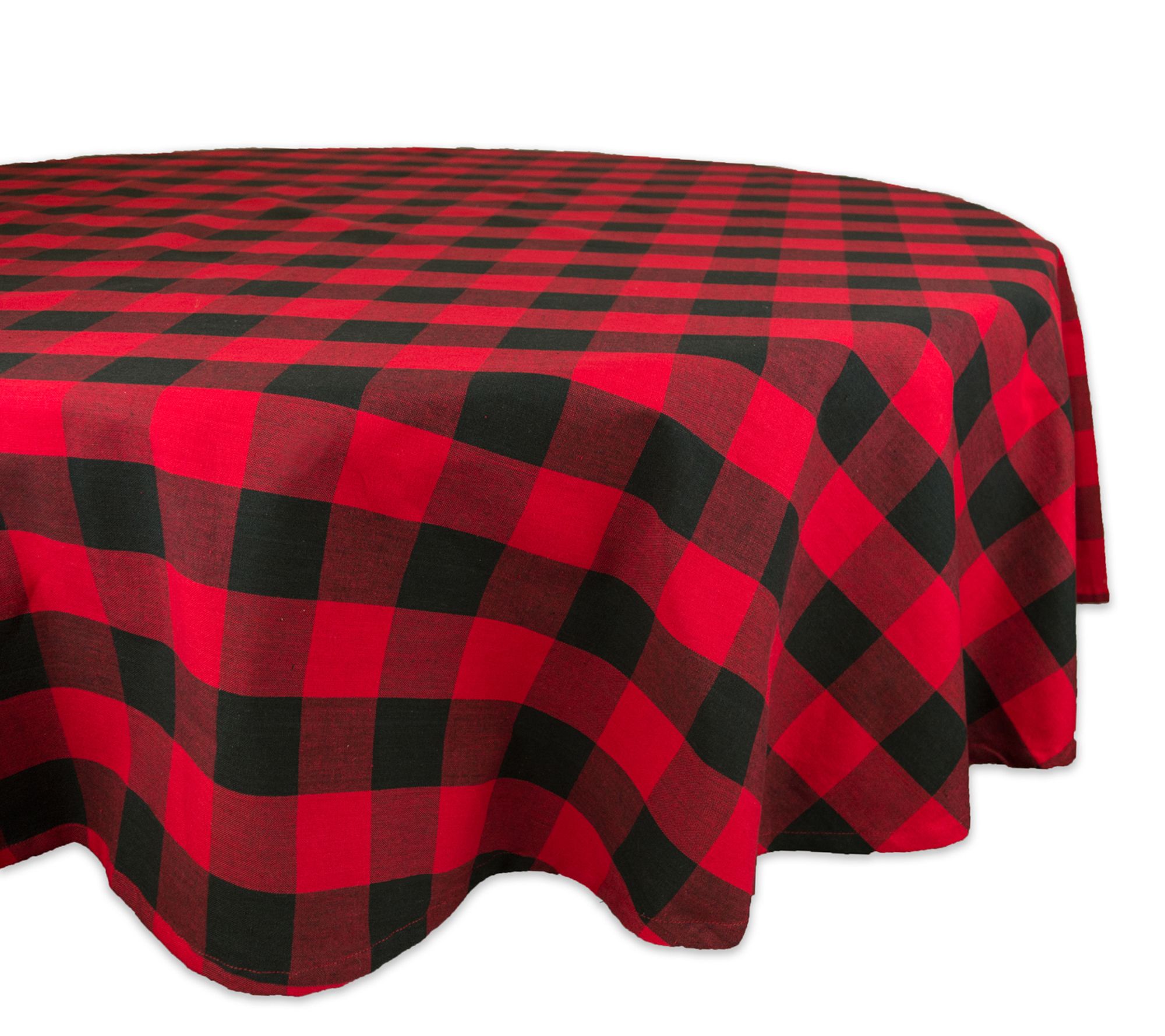Design Imports Buffalo Check Tablecloth 70" Round