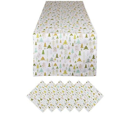 Design Imports Holiday Woods Printed Table Set
