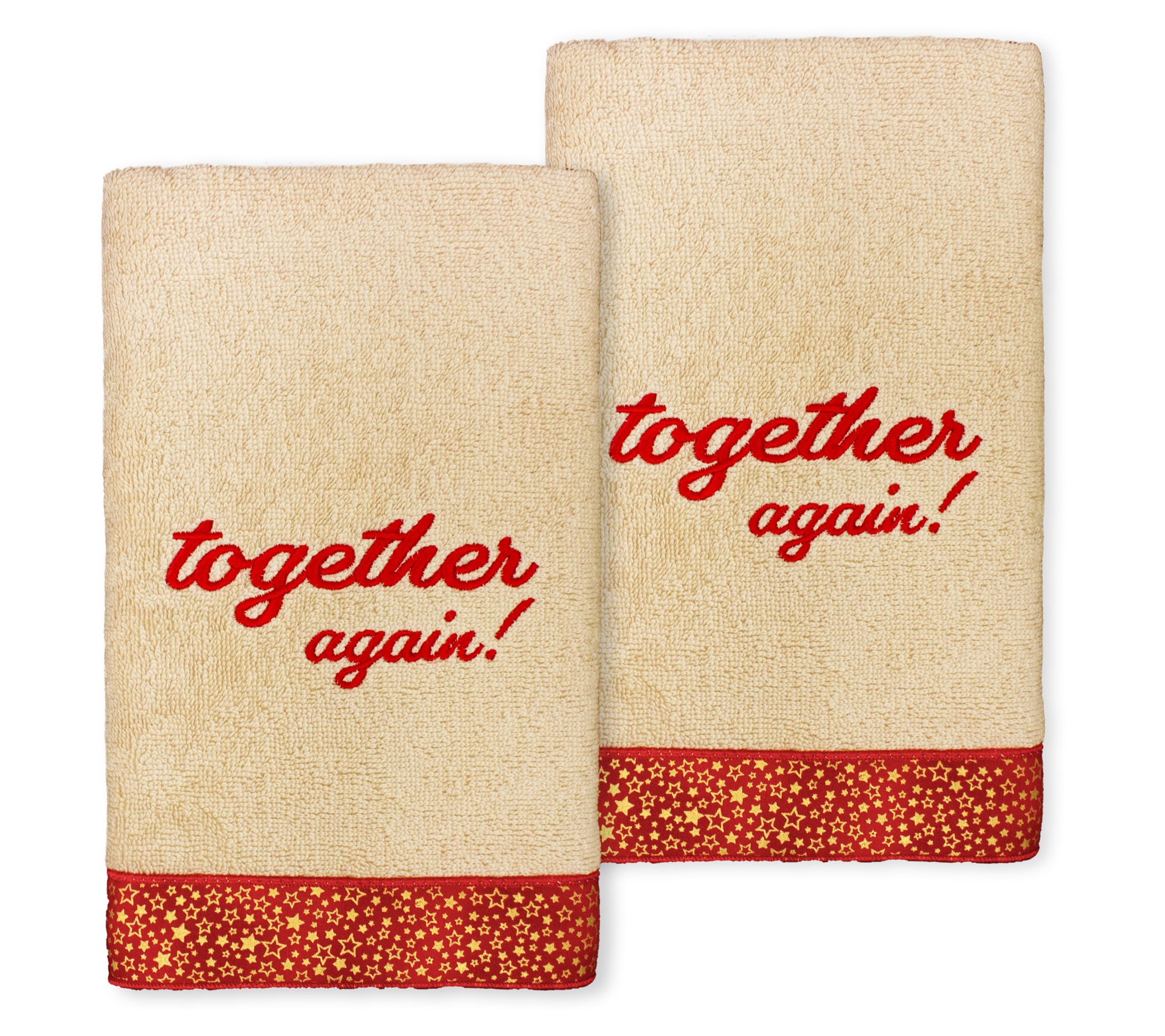 Linum Home Textiles CHRISTMAS TOGETHER AGAIN -mbroidered