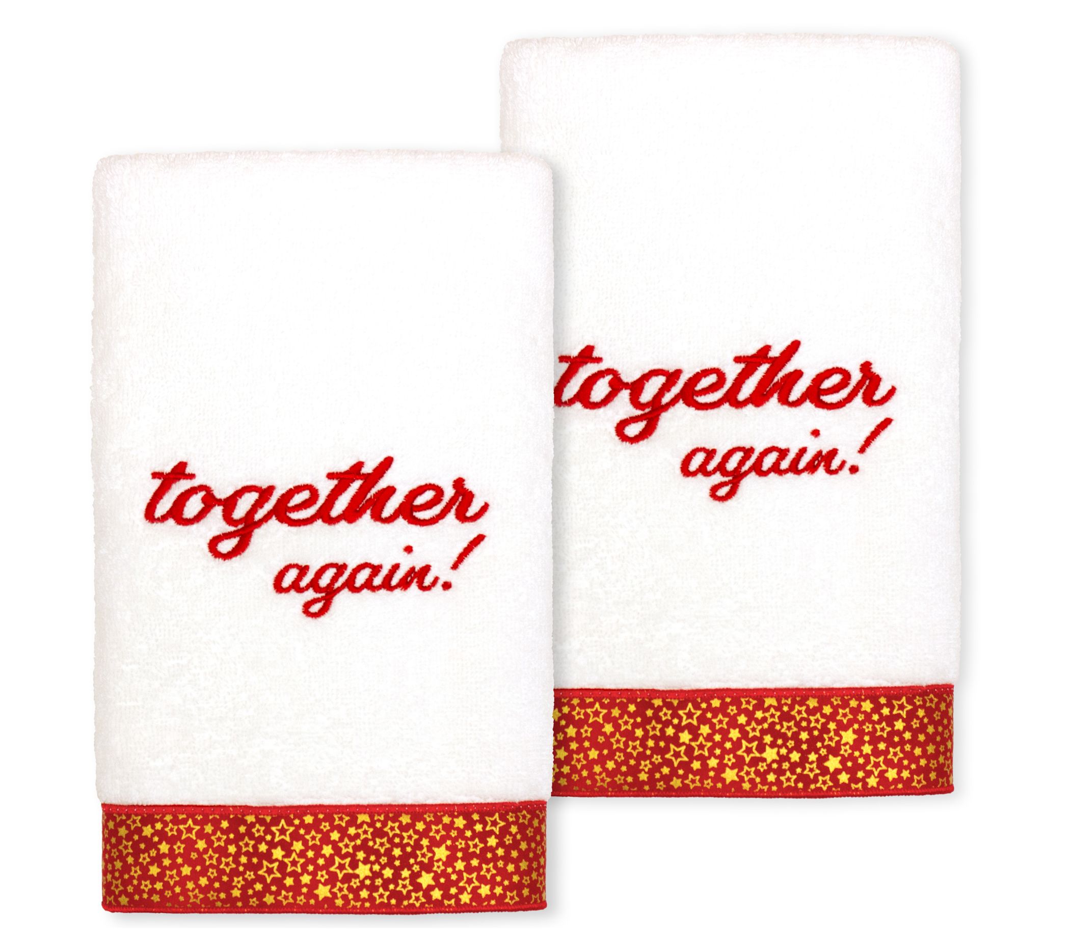 Linum Home Textiles CHRISTMAS TOGETHER AGAIN -mbroidered