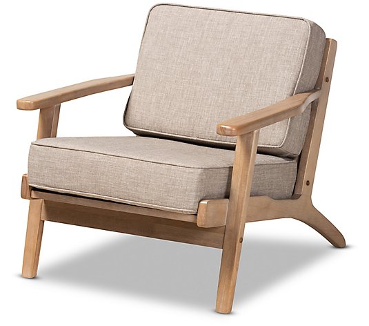 Sigrid Fabric Upholstered Wood Armchair